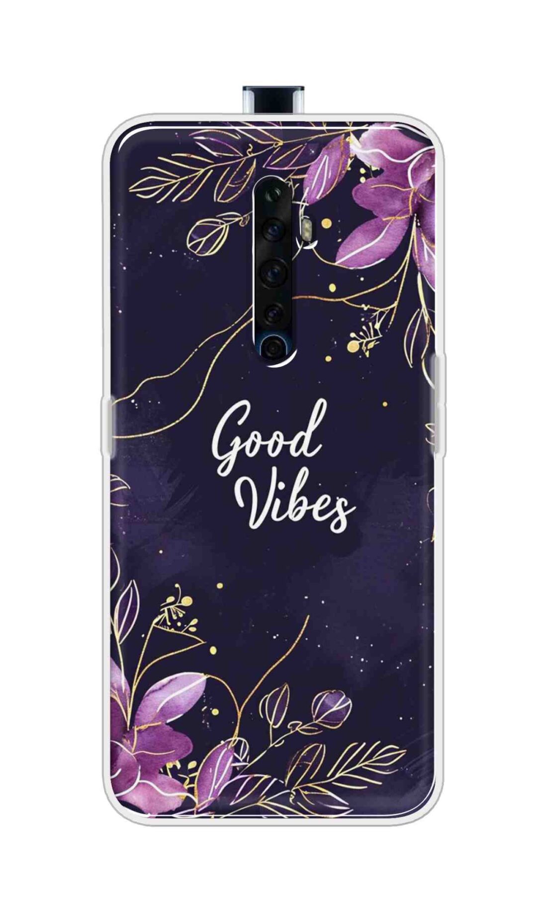 Coberta Back Cover For Oppo Reno 2Z Back Cover Stylish Case - Good Vibes in Flowers Design D16517