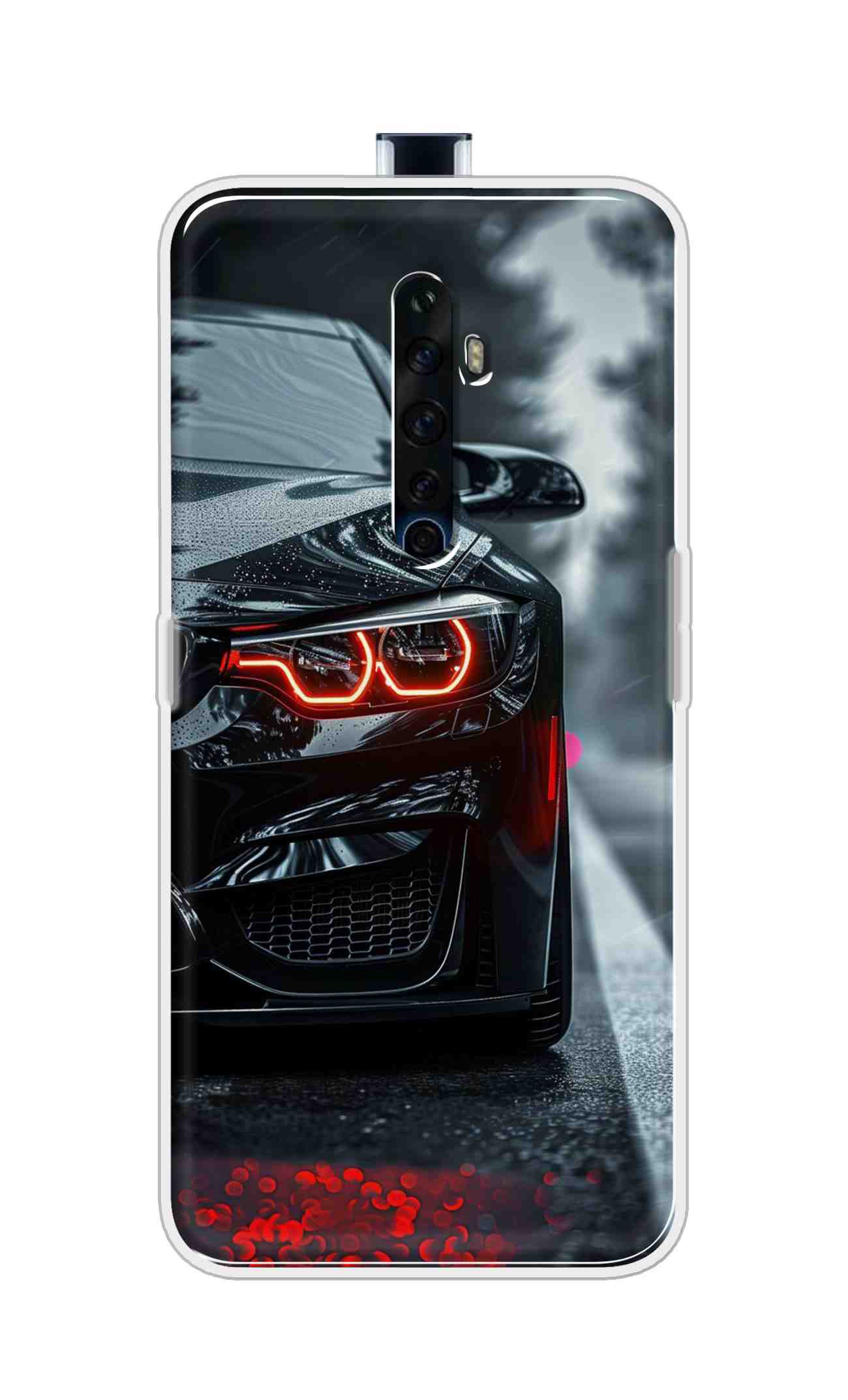 Coberta Back Cover For Oppo Reno 2Z Back Cover Stylish Case - Black Car Design D16542