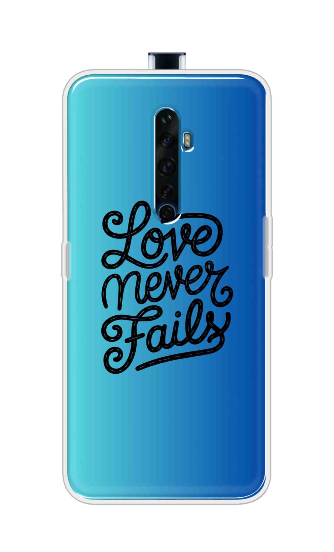 Coberta Back Cover For Oppo Reno 2Z Back Cover Stylish Case - Love Never Fails in Blue Design D16643