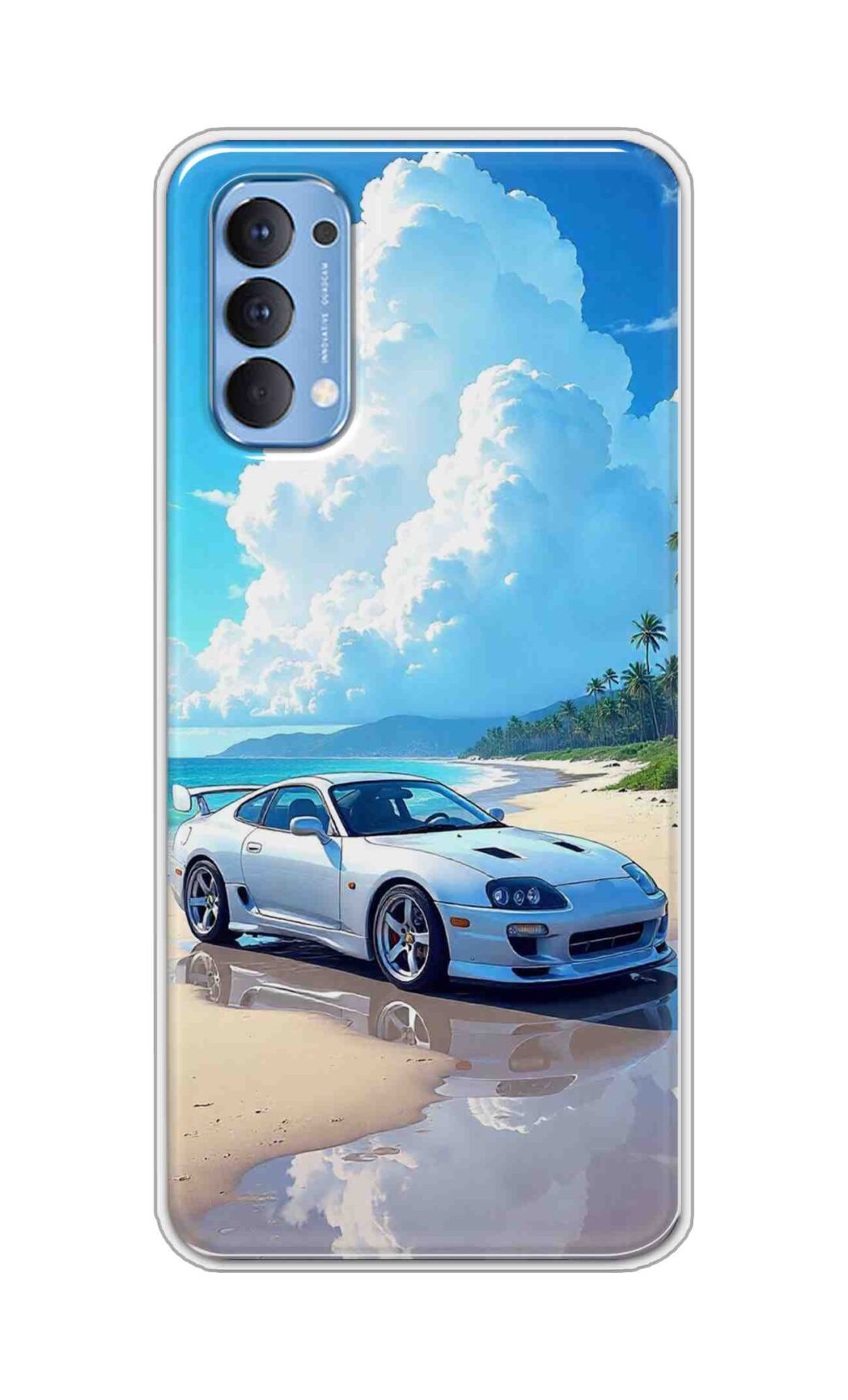 Coberta Back Cover For Oppo Reno 4 Back Cover Stylish Case - Car in Good Nature Design D16536
