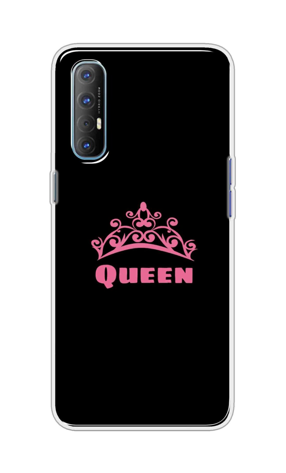 Coberta Back Cover For Oppo Reno 4 Pro Back Cover Stylish Case - Queen Texts in Black Design D11091