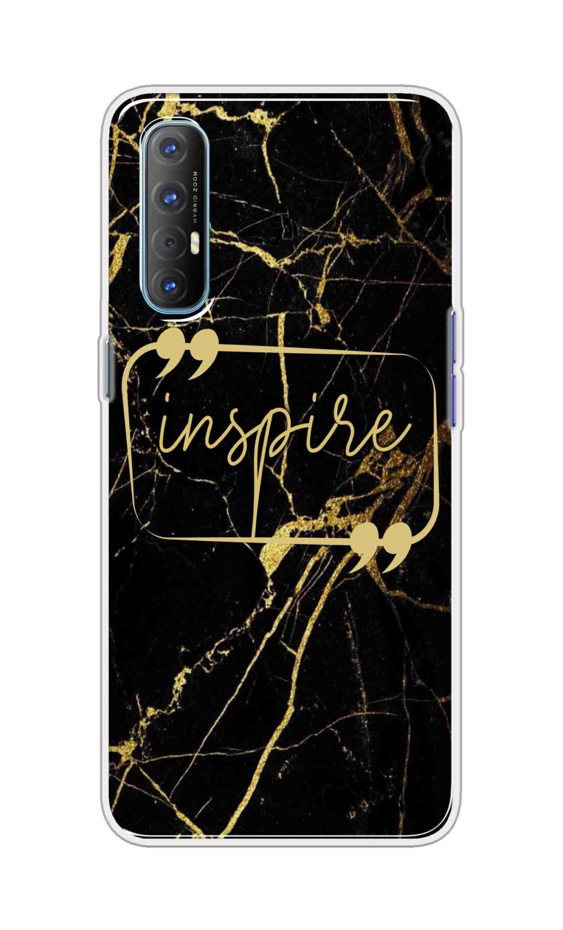 Coberta Back Cover For Oppo Reno 4 Pro Back Cover Stylish Case - Inspire in Golden Marble Design D16509