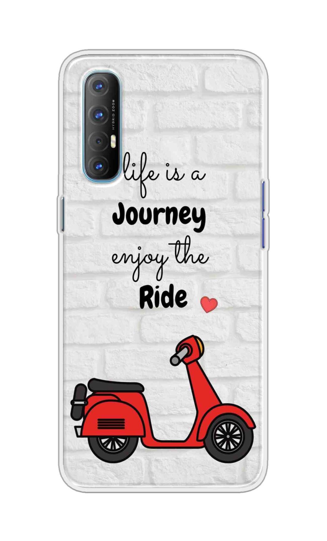 Coberta Back Cover For Oppo Reno 4 Pro Back Cover Stylish Case - Life is a Journey Enjoy the Ride Design D16541