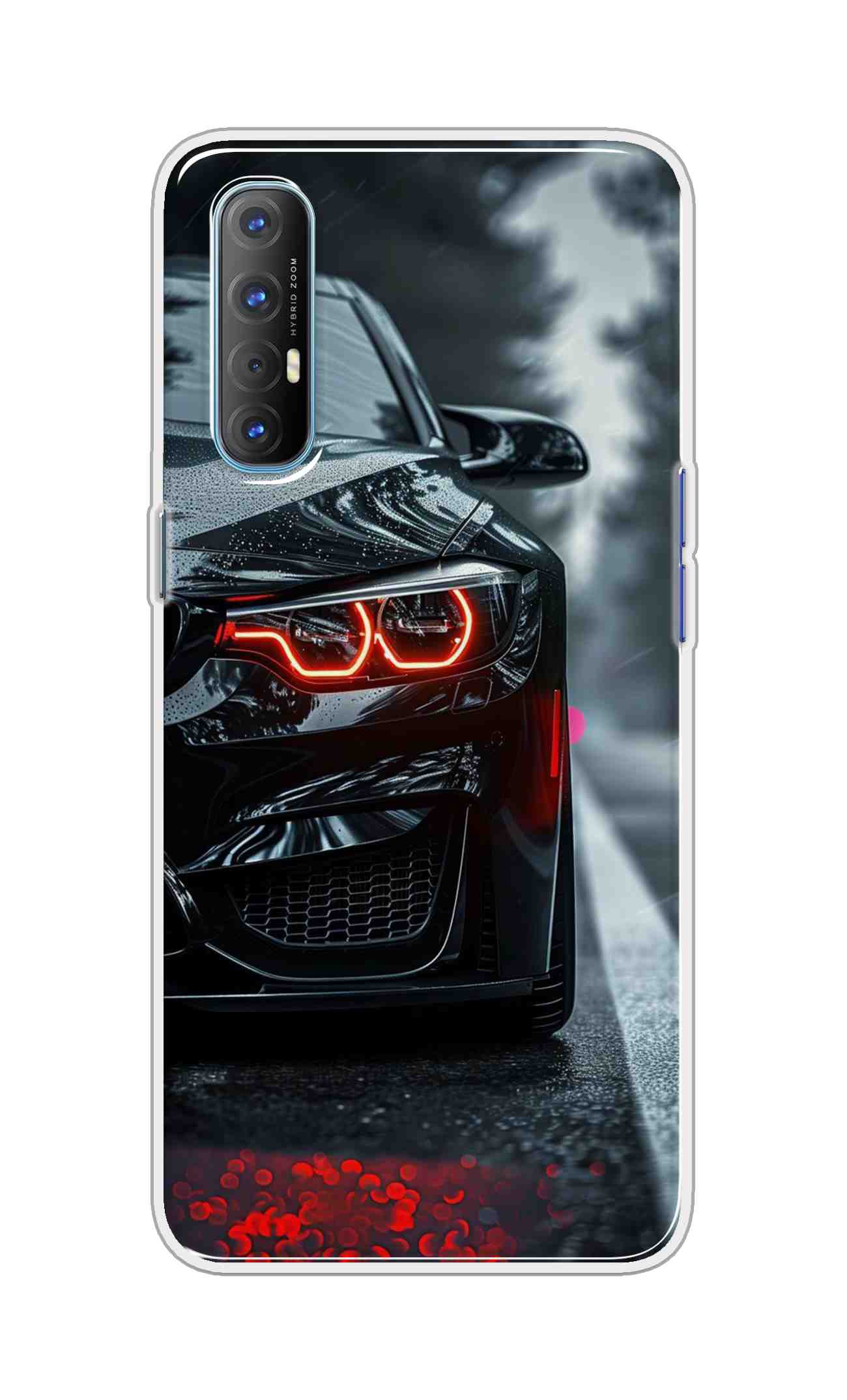 Coberta Back Cover For Oppo Reno 4 Pro Back Cover Stylish Case - Black Car Design D16542