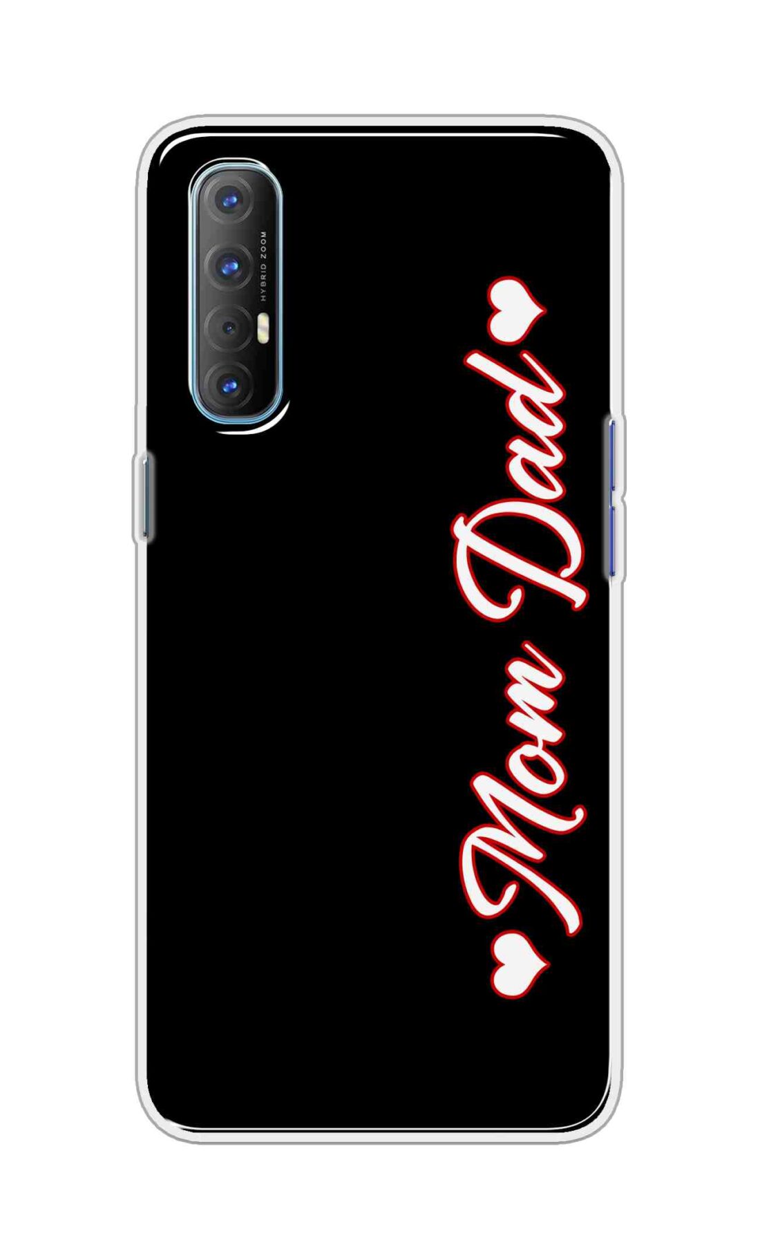 Coberta Back Cover For Oppo Reno 4 Pro Back Cover Stylish Case - Mom and Dad in Black Design D16655