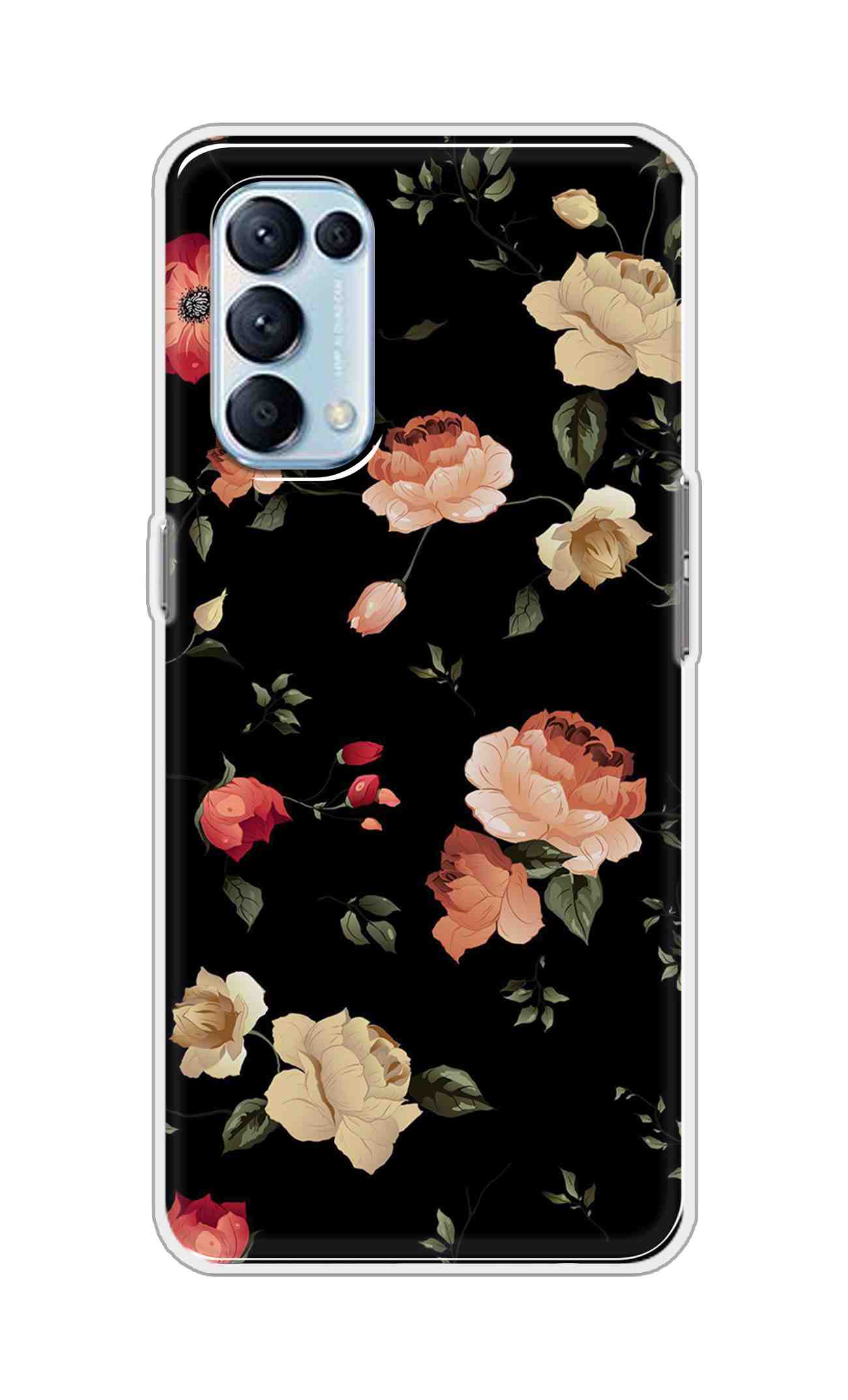 Coberta Back Cover For Oppo Reno5 Pro 4G Back Cover Stylish Case - Bright Flowers Design D11411