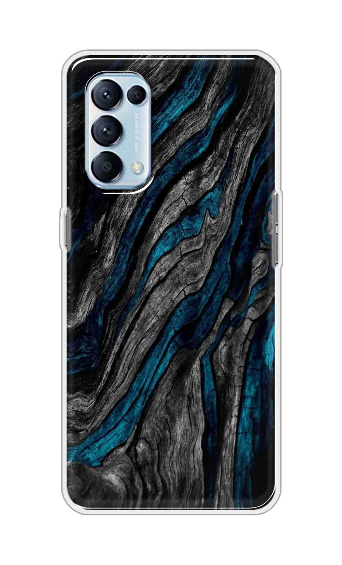 Coberta Back Cover For Oppo Reno5 Pro 4G Back Cover Stylish Case - Grey and Blue Mountain Design D16028