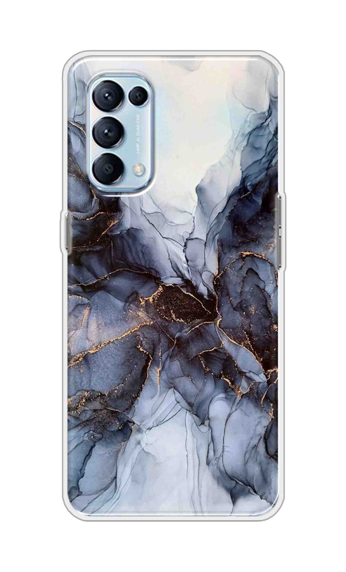 Coberta Back Cover For Oppo Reno5 Pro 4G Back Cover Stylish Case - Light Blue Marble Design D16039