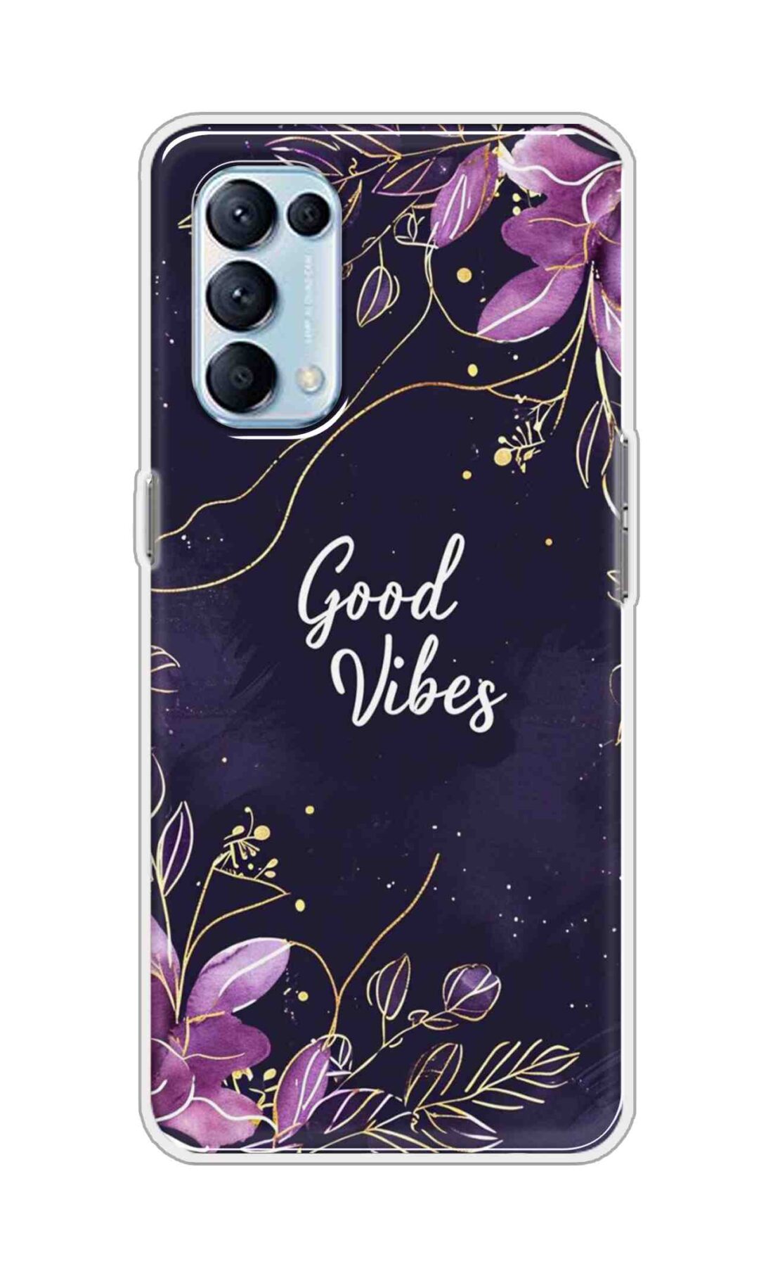 Coberta Back Cover For Oppo Reno5 Pro 4G Back Cover Stylish Case - Good Vibes in Flowers Design D16517