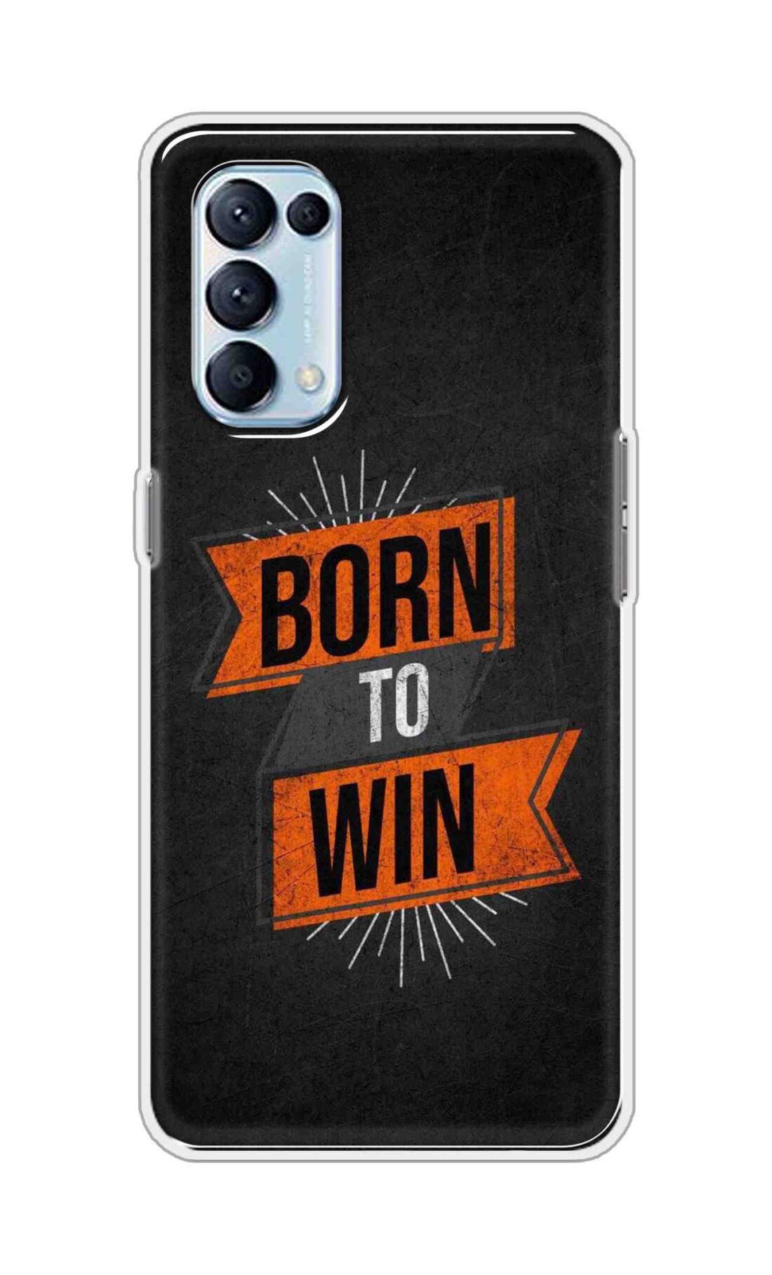 Coberta Back Cover For Oppo Reno5 Pro 4G Back Cover Stylish Case - Born to Win in Black Design D16556