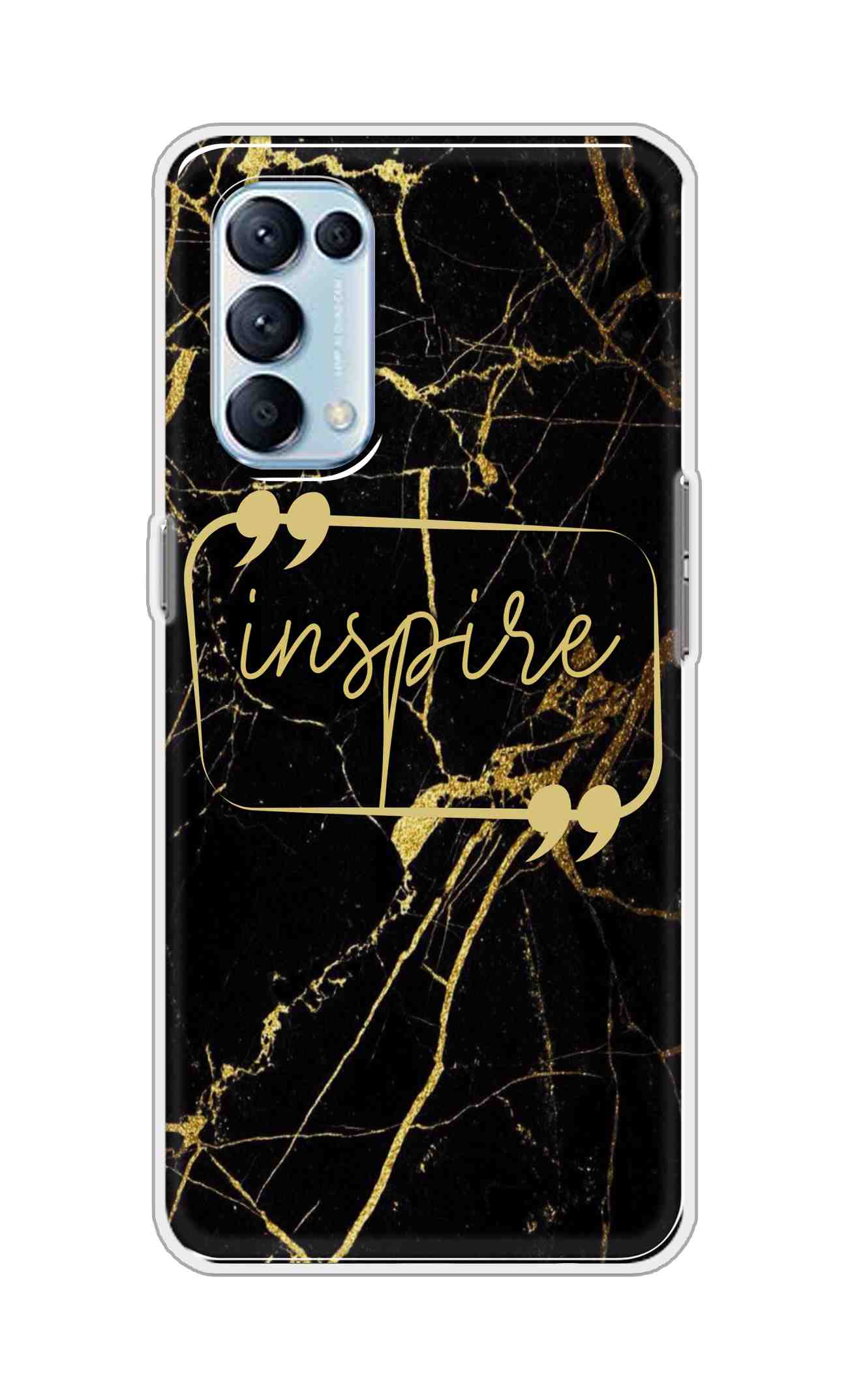 Coberta Back Cover For Oppo Reno5 Pro 5G Back Cover Stylish Case - Inspire in Golden Marble Design D16509