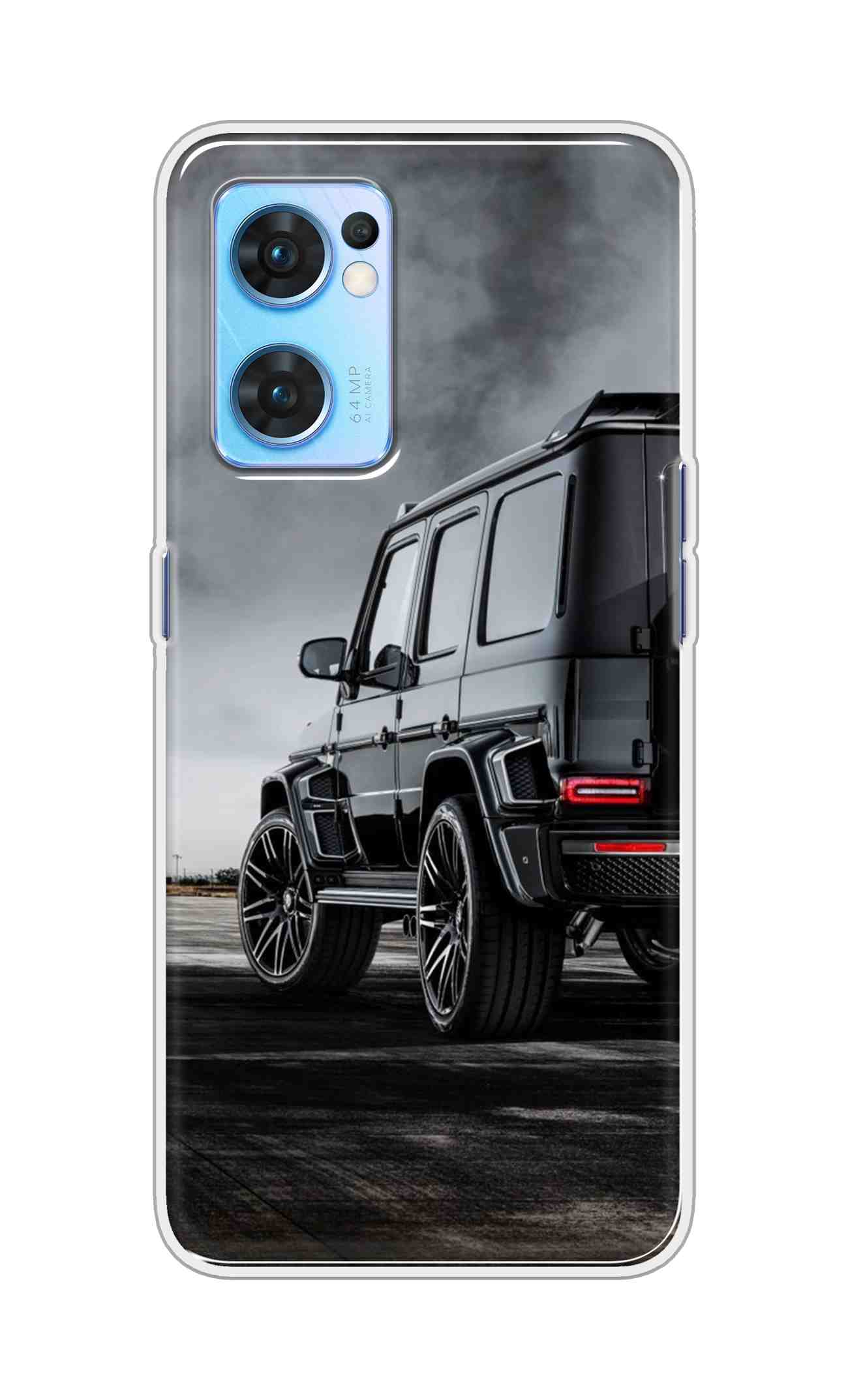 Coberta Back Cover For Oppo Reno 7 5G Back Cover Stylish Case - Black Suv Car Design D11967