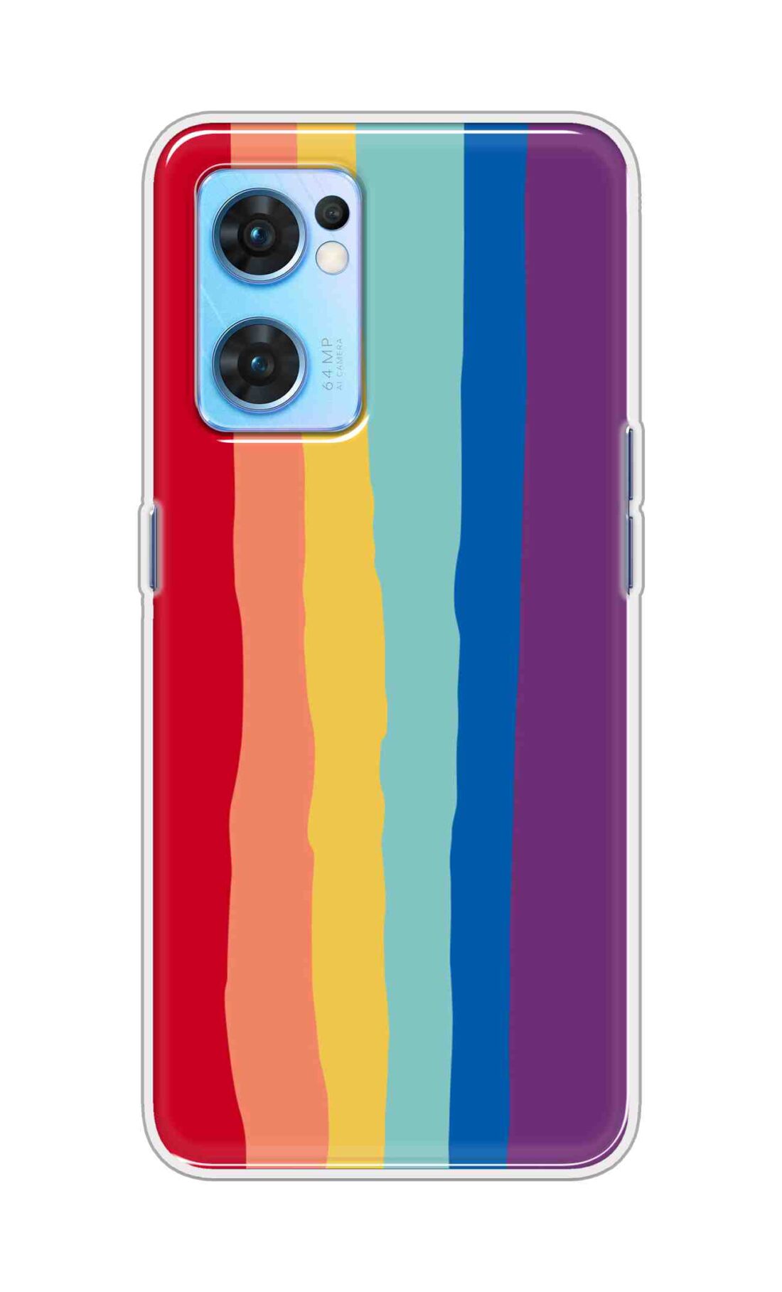 Coberta Back Cover For Oppo Reno 7 5G Back Cover Stylish Case - Colourful Rainbow Design D13201