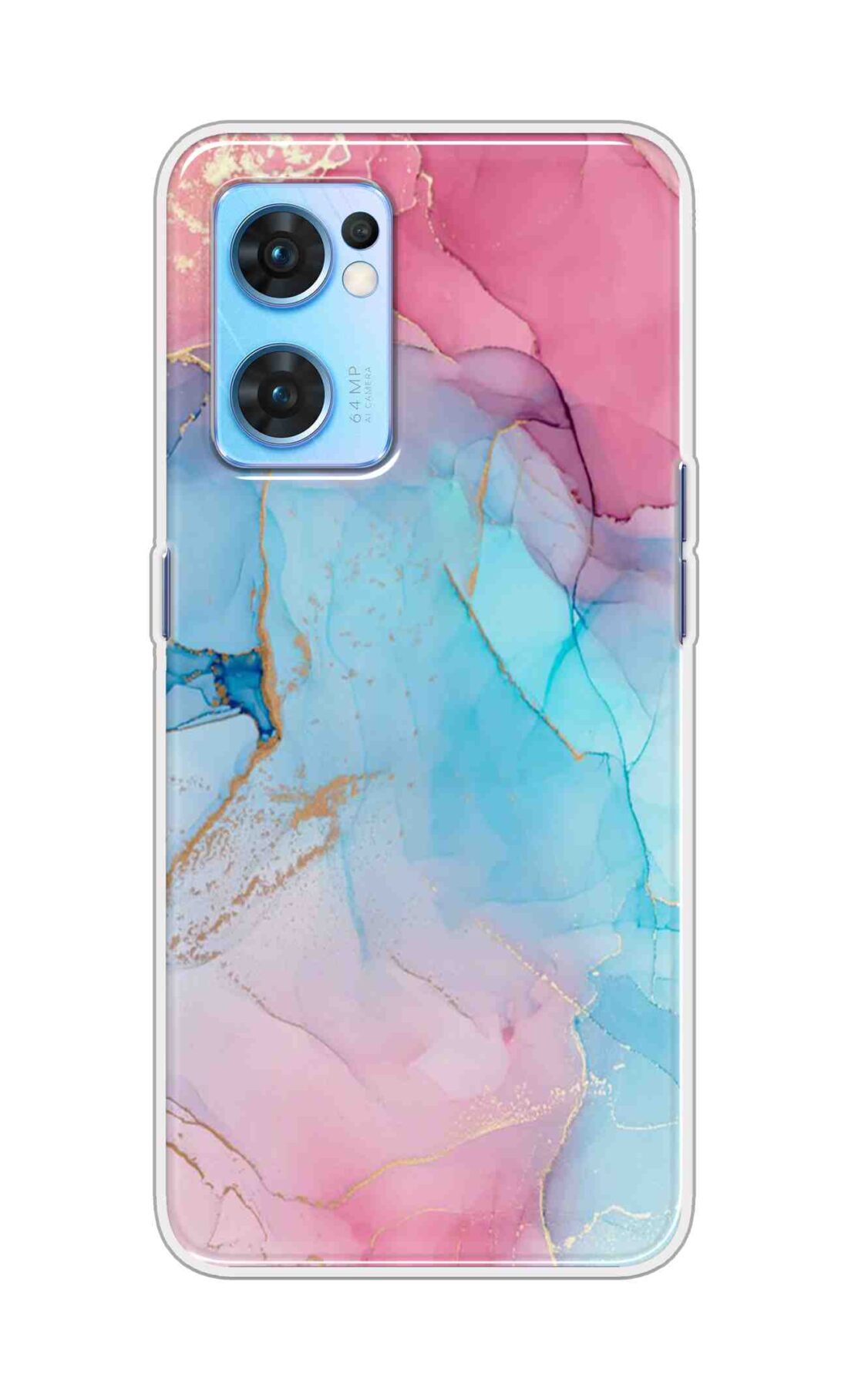 Coberta Back Cover For Oppo Reno 7 5G Back Cover Stylish Case - New Pink Marble Design D13670