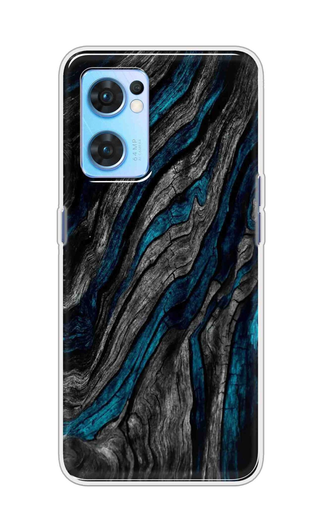 Coberta Back Cover For Oppo Reno 7 5G Back Cover Stylish Case - Grey and Blue Mountain Design D16028