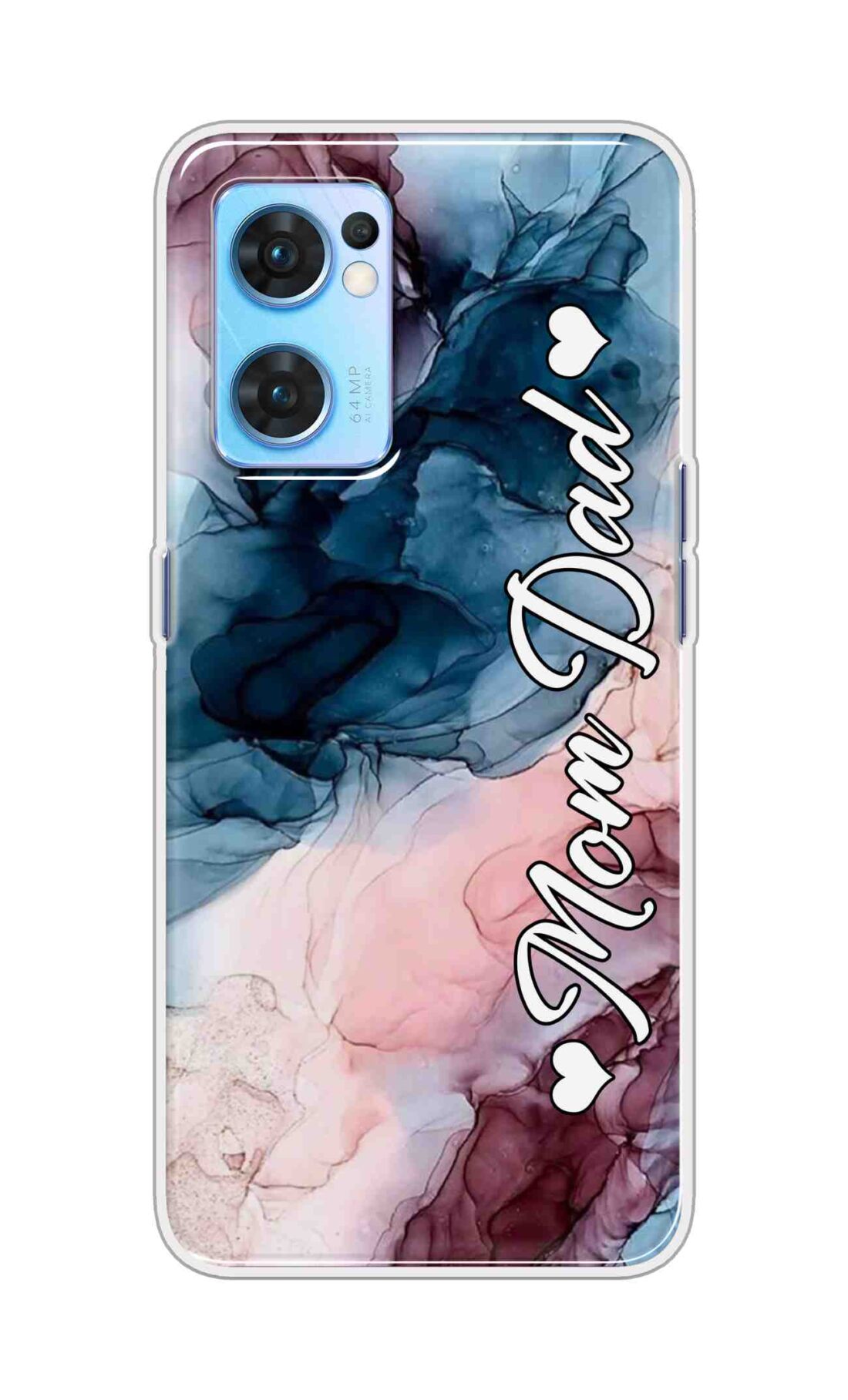 Coberta Back Cover For Oppo Reno 7 5G Back Cover Stylish Case - Mom and Dad on Colourful Marble D16654