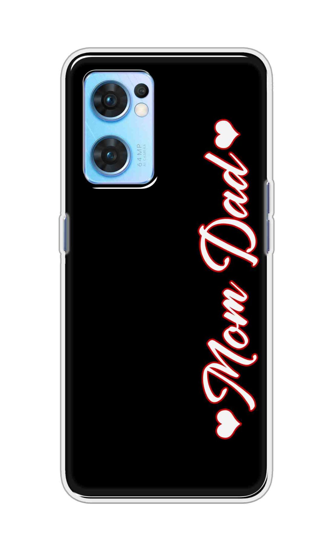 Coberta Back Cover For Oppo Reno 7 5G Back Cover Stylish Case - Mom and Dad in Black Design D16655