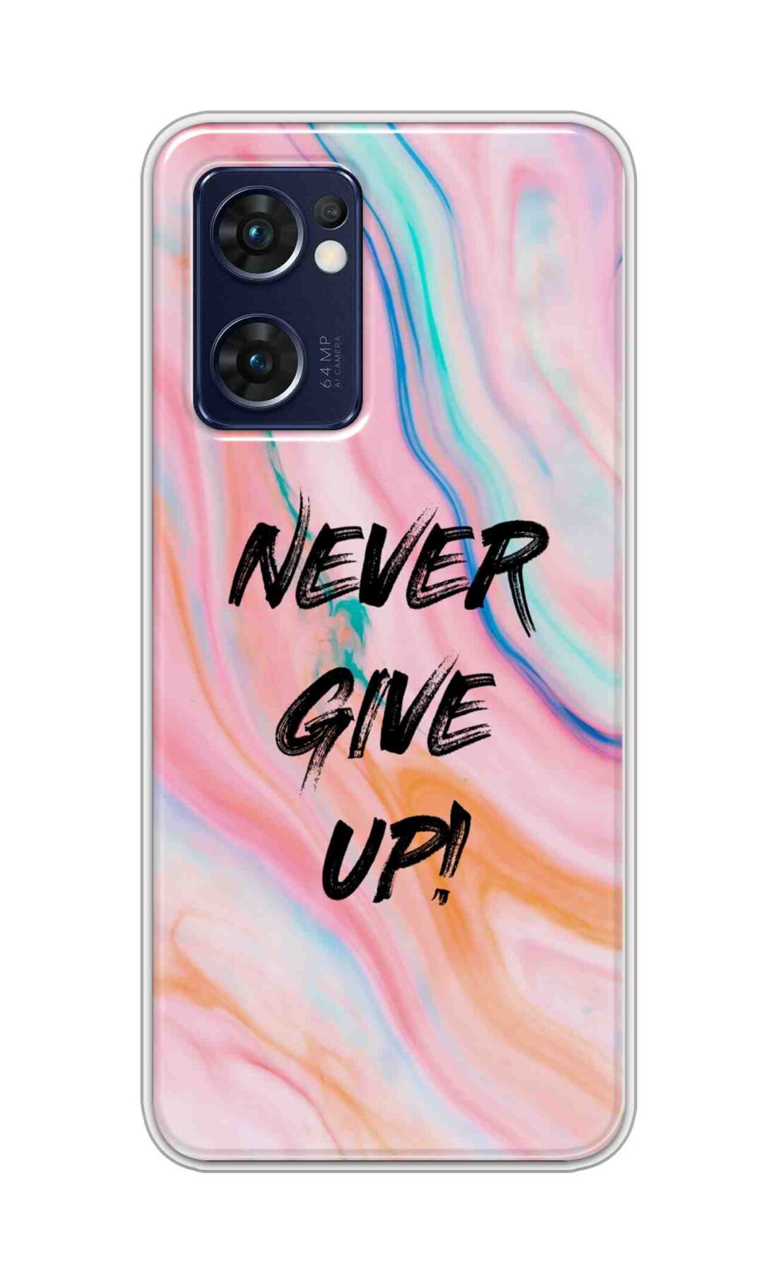 Coberta Back Cover For Oppo Reno 7 5G Back Cover Stylish Case - Never Give Up in Multicolour Design D11925