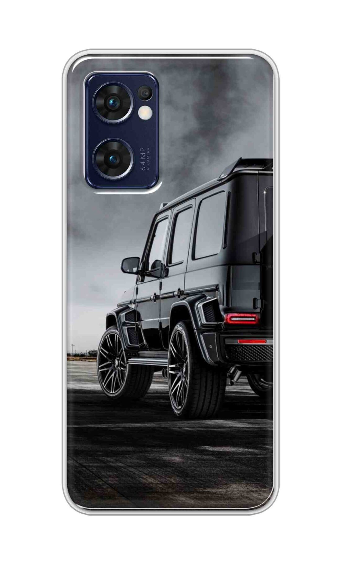 Coberta Back Cover For Oppo Reno 7 5G Back Cover Stylish Case - Black Suv Car Design D11967