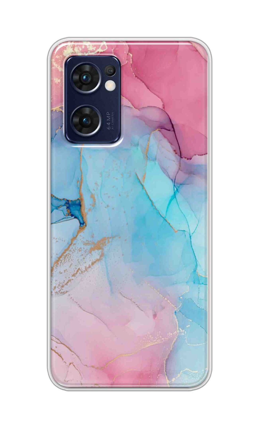 Coberta Back Cover For Oppo Reno 7 5G Back Cover Stylish Case - New Pink Marble Design D13670