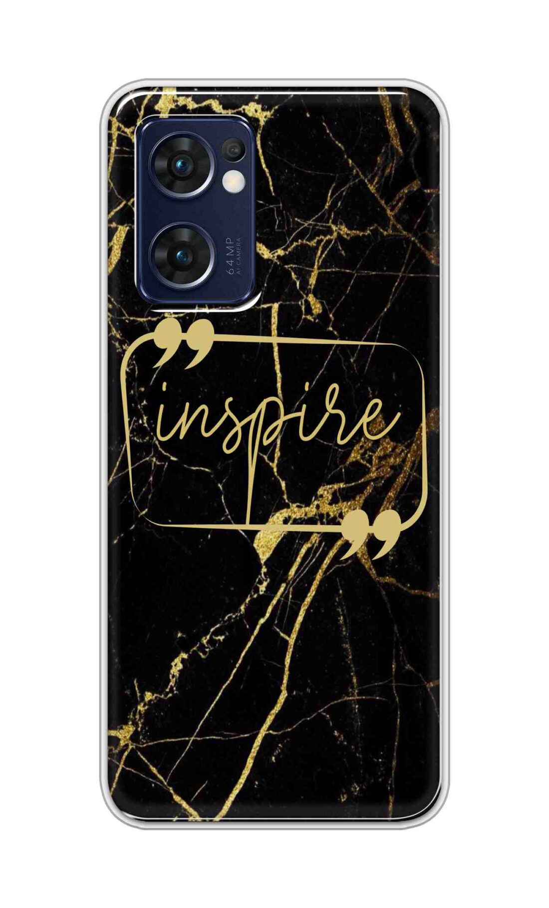 Coberta Back Cover For Oppo Reno 7 5G Back Cover Stylish Case - Inspire in Golden Marble Design D16509