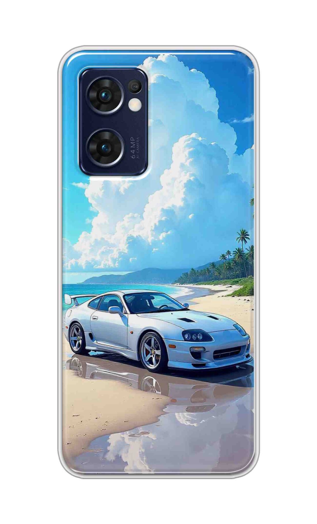Coberta Back Cover For Oppo Reno 7 5G Back Cover Stylish Case - Car in Good Nature Design D16536