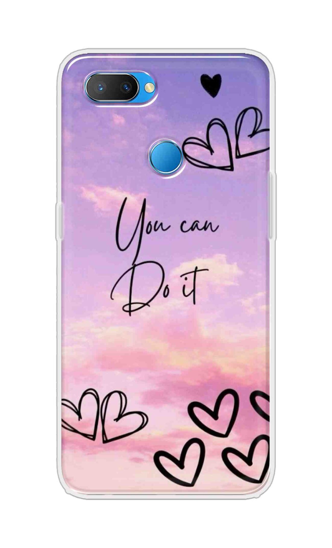 Coberta Back Cover For Oppo U1 Back Cover Stylish Case - You Can Do It and Hearts Design D16539