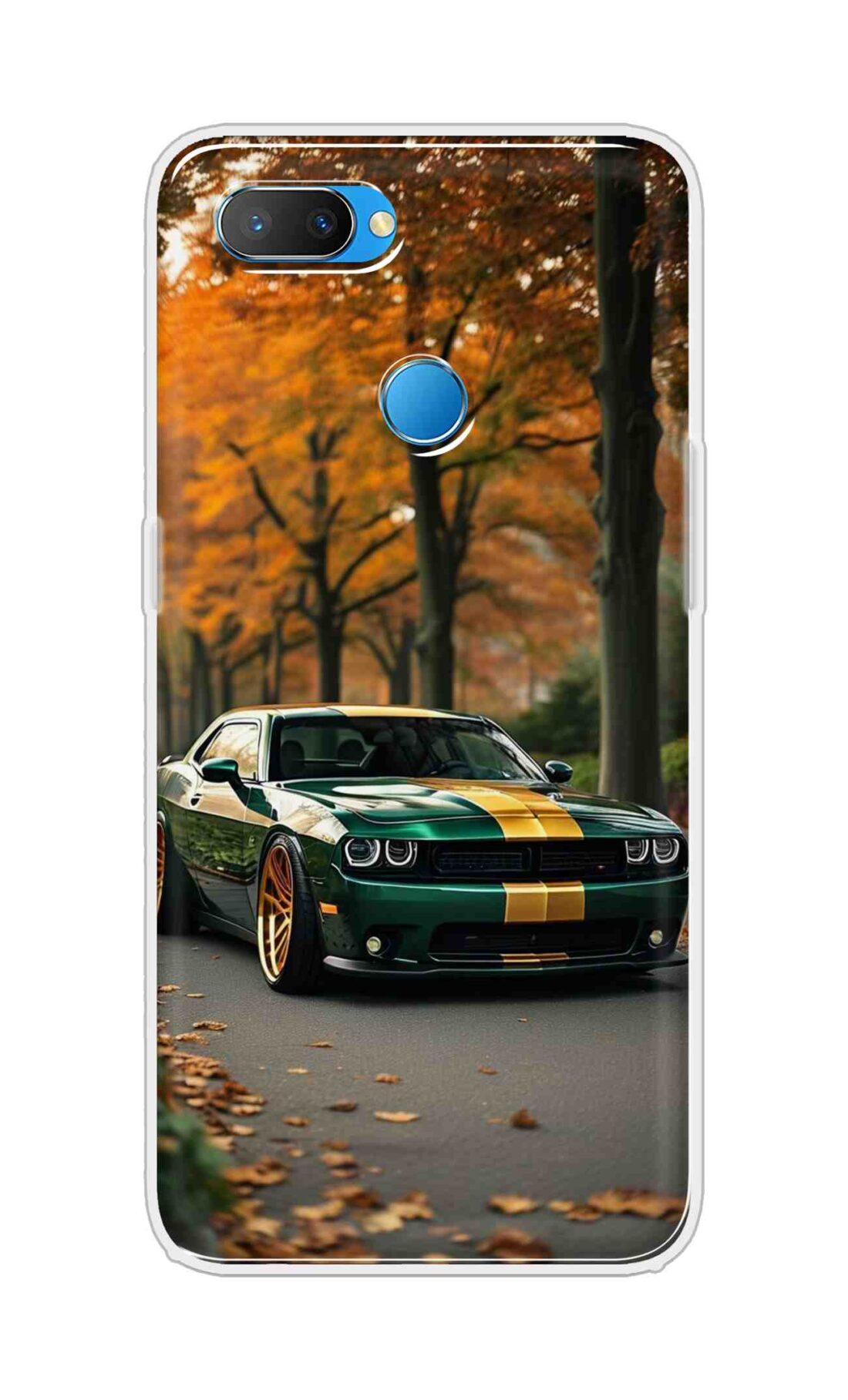 Coberta Back Cover For Oppo U1 Back Cover Stylish Case - Golden Line in Green Design D16546