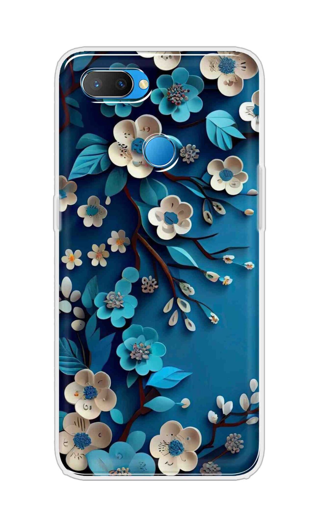 Coberta Back Cover For Oppo U1 Back Cover Stylish Case - Blue and White Flowers Design D16551