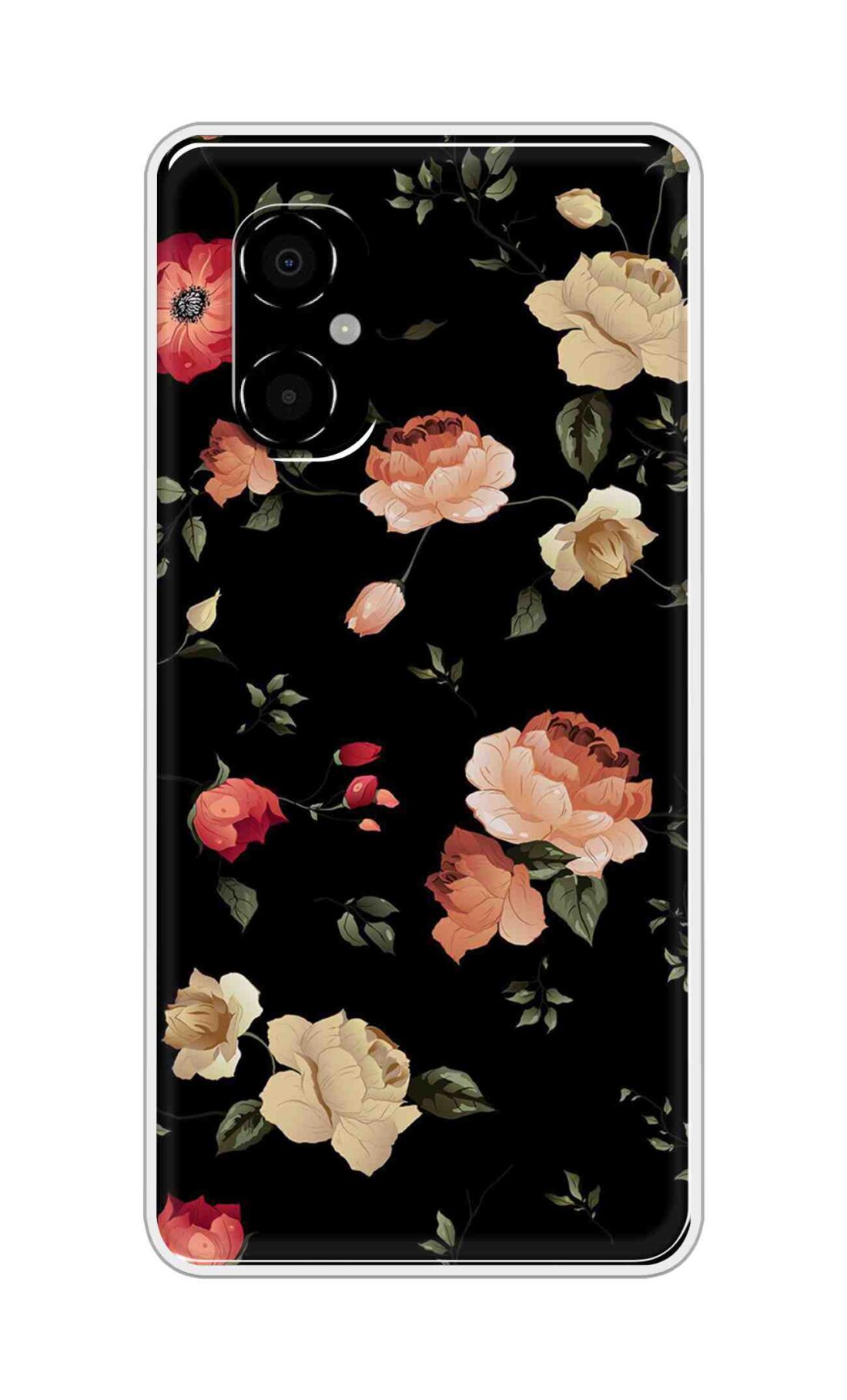 Coberta Back Cover For Poco M4 5G Back Cover Stylish Case - Bright Flowers Design D11411