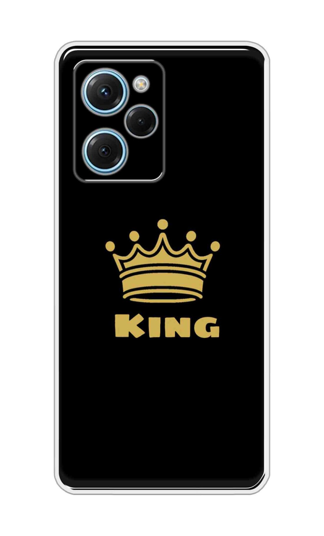 Coberta Back Cover For Poco X5 Pro 5G Back Cover Stylish Case - King Texts in Black Design D11092