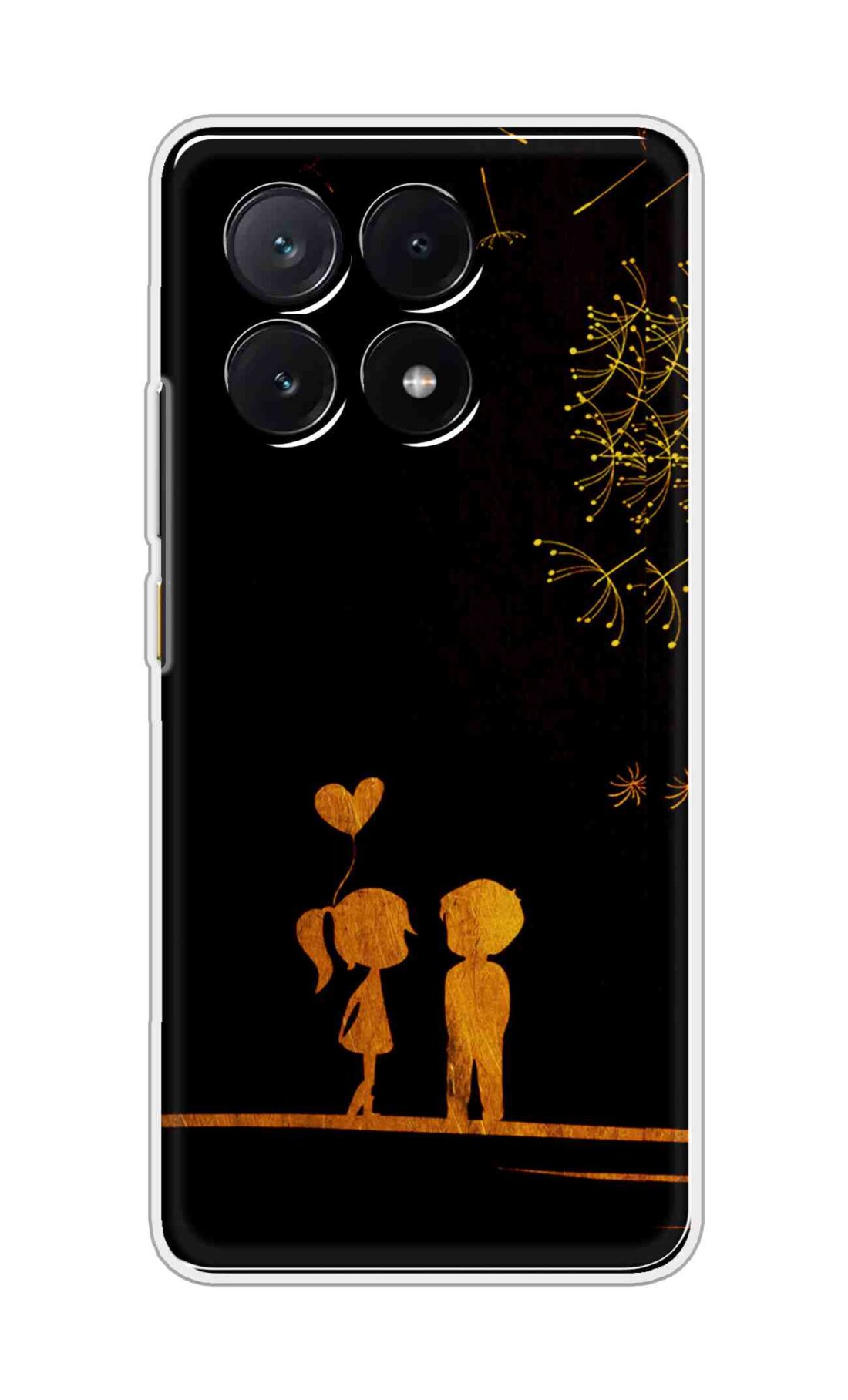 Coberta Back Cover For POCO X6 Pro 5G Back Cover Stylish Case - Girl and Boy Love in Black Design D11017