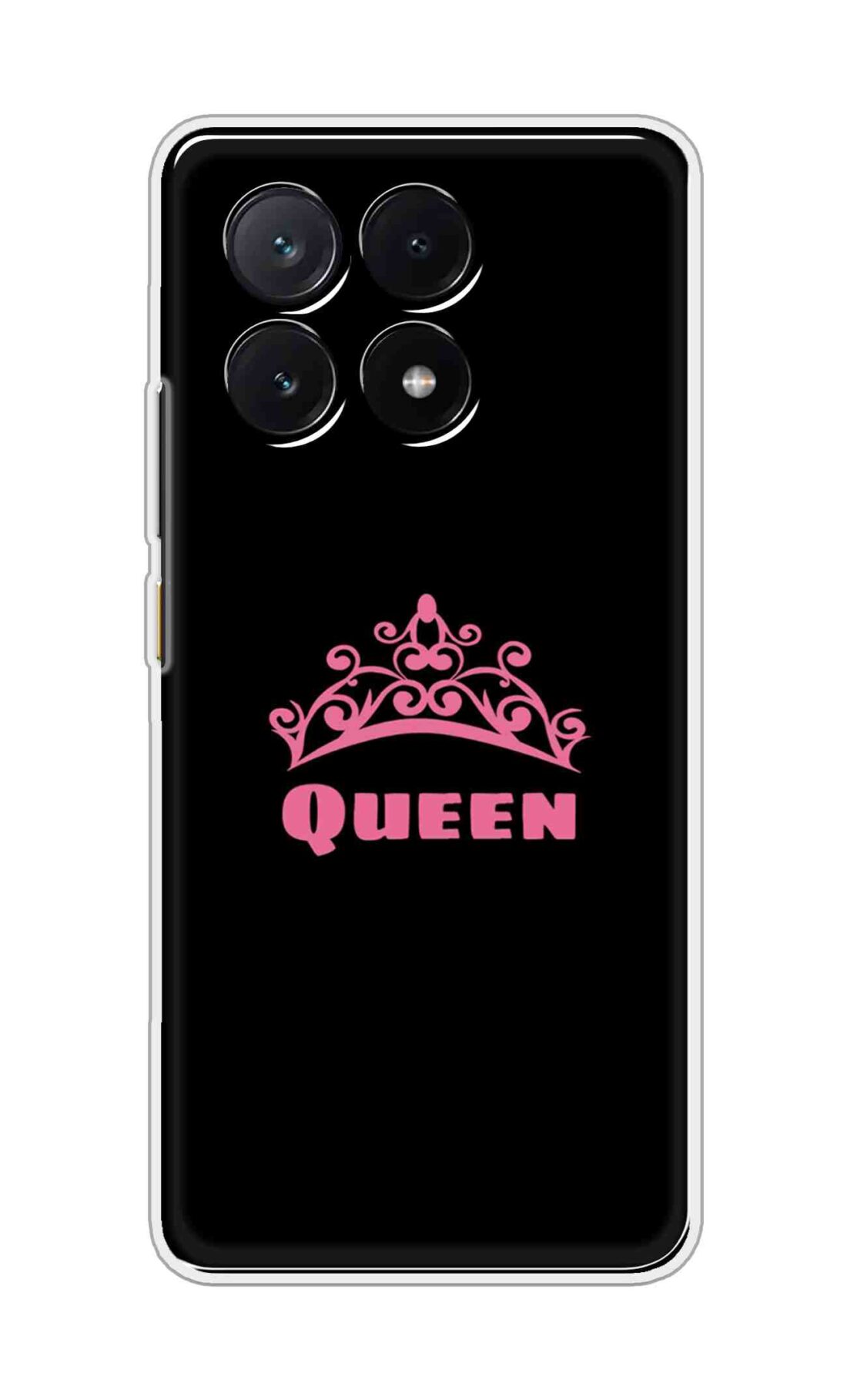 Coberta Back Cover For POCO X6 Pro 5G Back Cover Stylish Case - Queen Texts in Black Design D11091