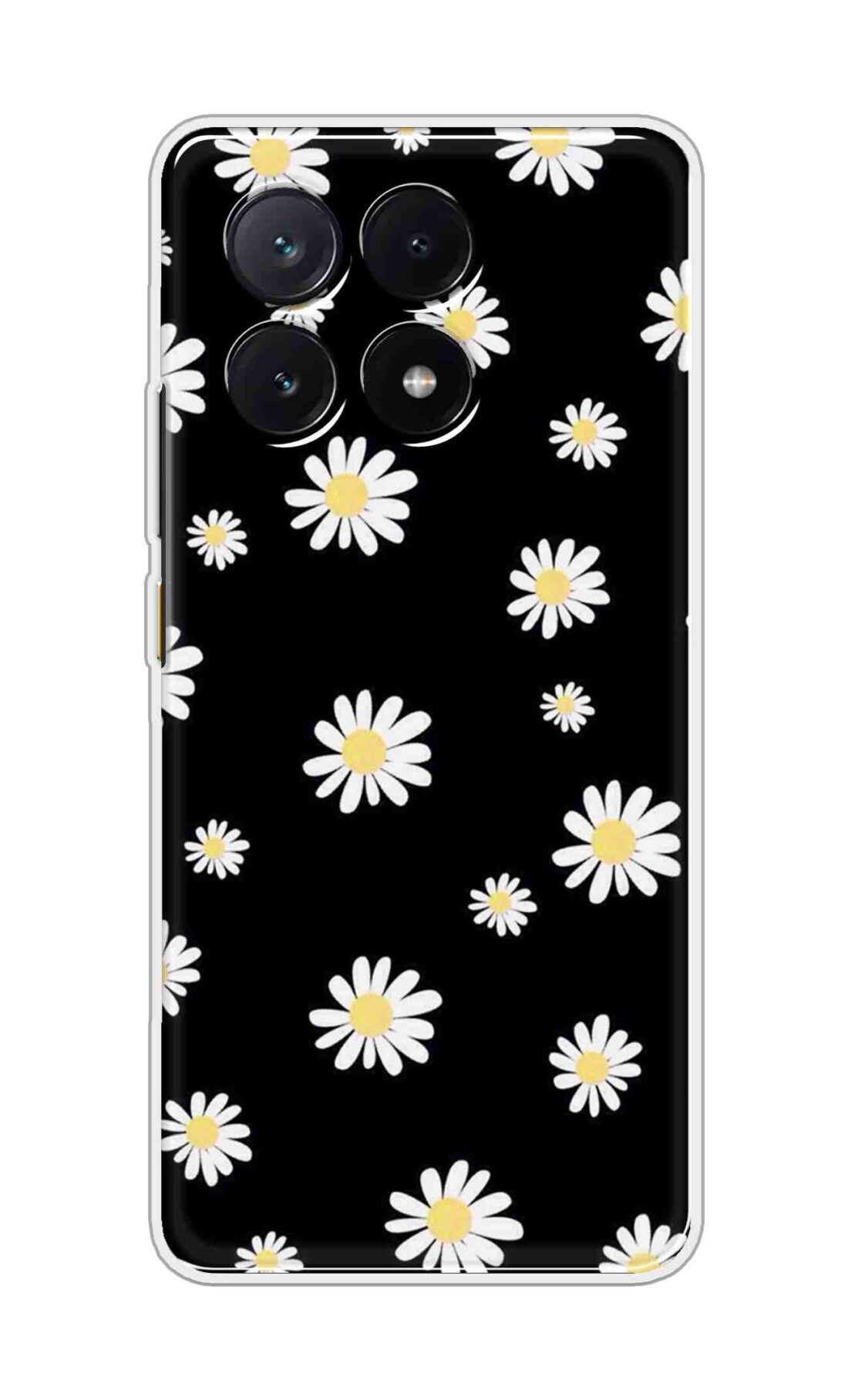 Coberta Back Cover For POCO X6 Pro 5G Back Cover Stylish Case - Sun Flowers in Black Design D11094
