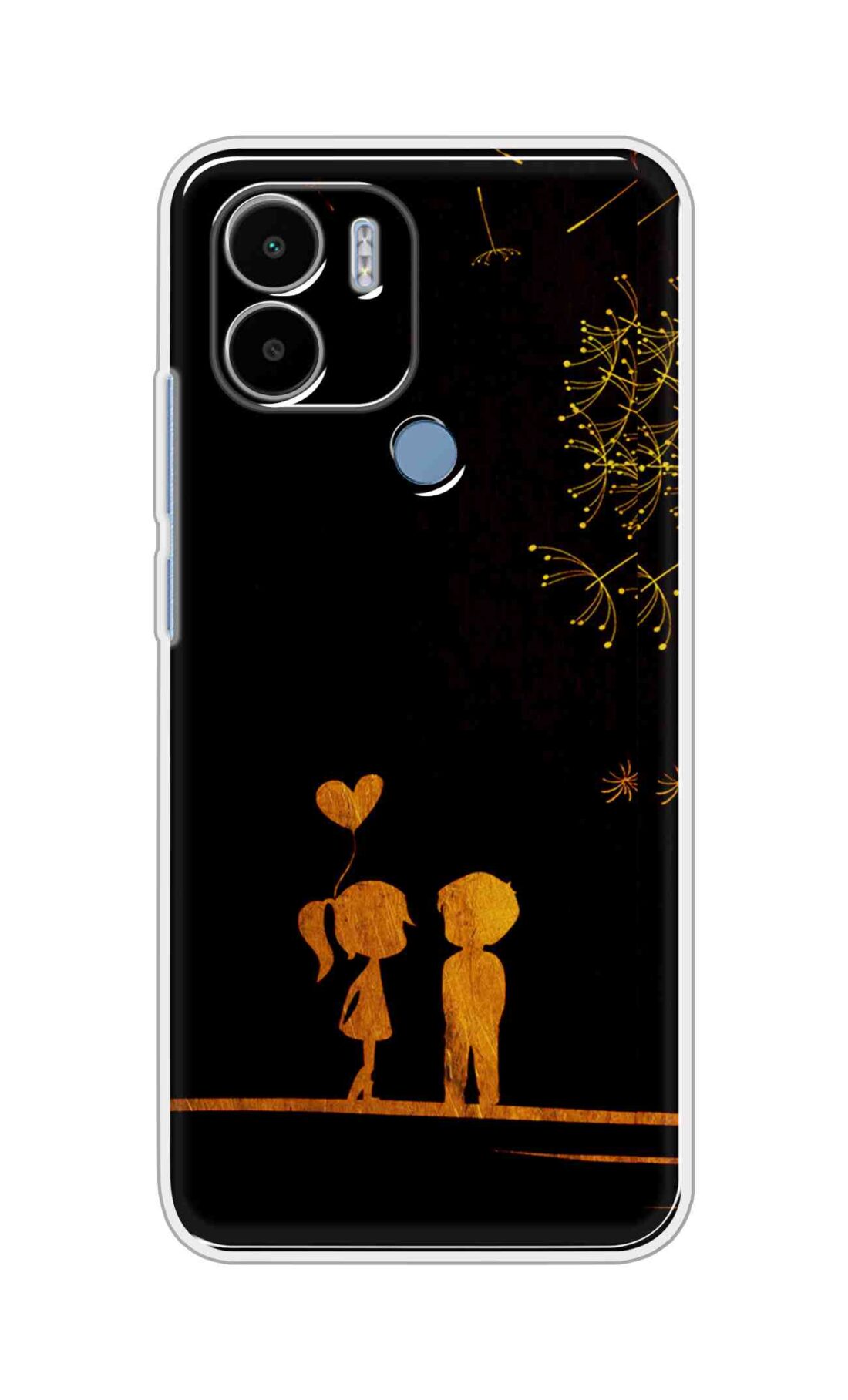 Coberta Back Cover For Poco C51 Back Cover Stylish Case - Girl and Boy Love in Black Design D11017