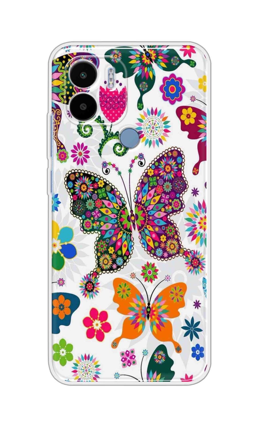 Coberta Back Cover For Poco C51 Back Cover Stylish Case - Colourful Butterflyes Design D11038