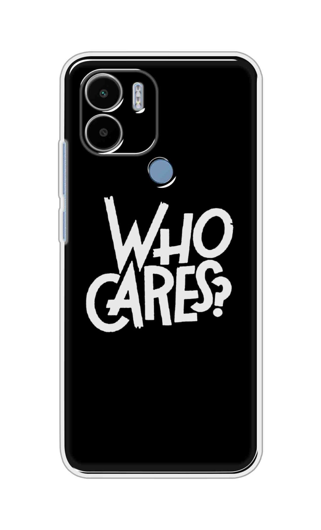 Coberta Back Cover For Poco C51 Back Cover Stylish Case - Who Cares Texts in Black Design D11066