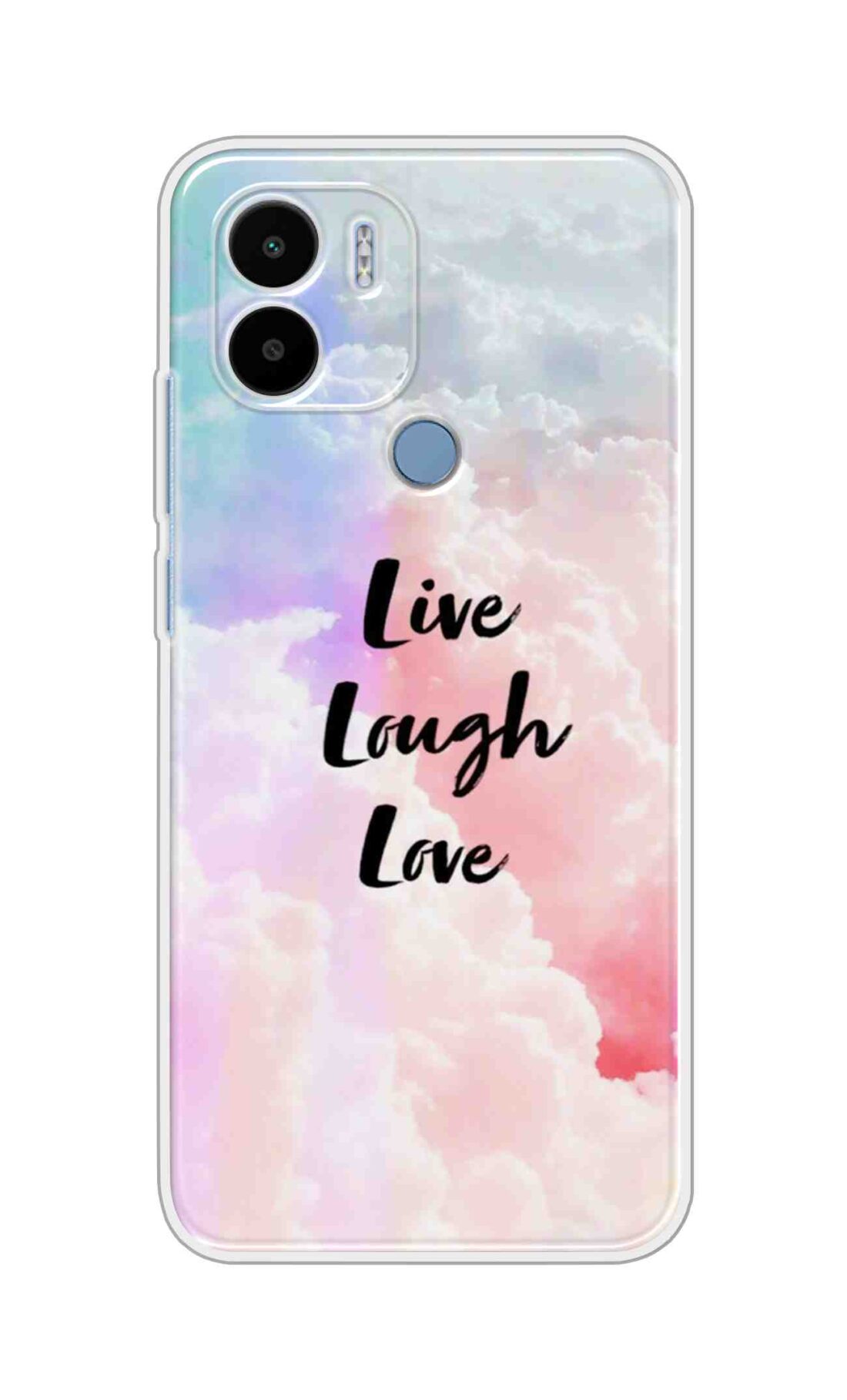 Coberta Back Cover For Poco C51 Back Cover Stylish Case - Live Laugh Love Text Design D16091