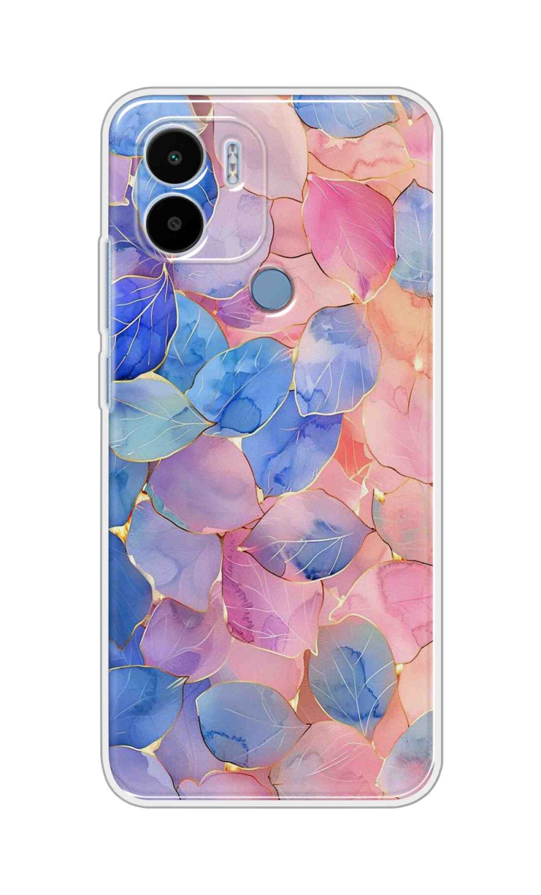 Coberta Back Cover For Poco C51 Back Cover Stylish Case - Multicolour Artifical Leaves Design D16491
