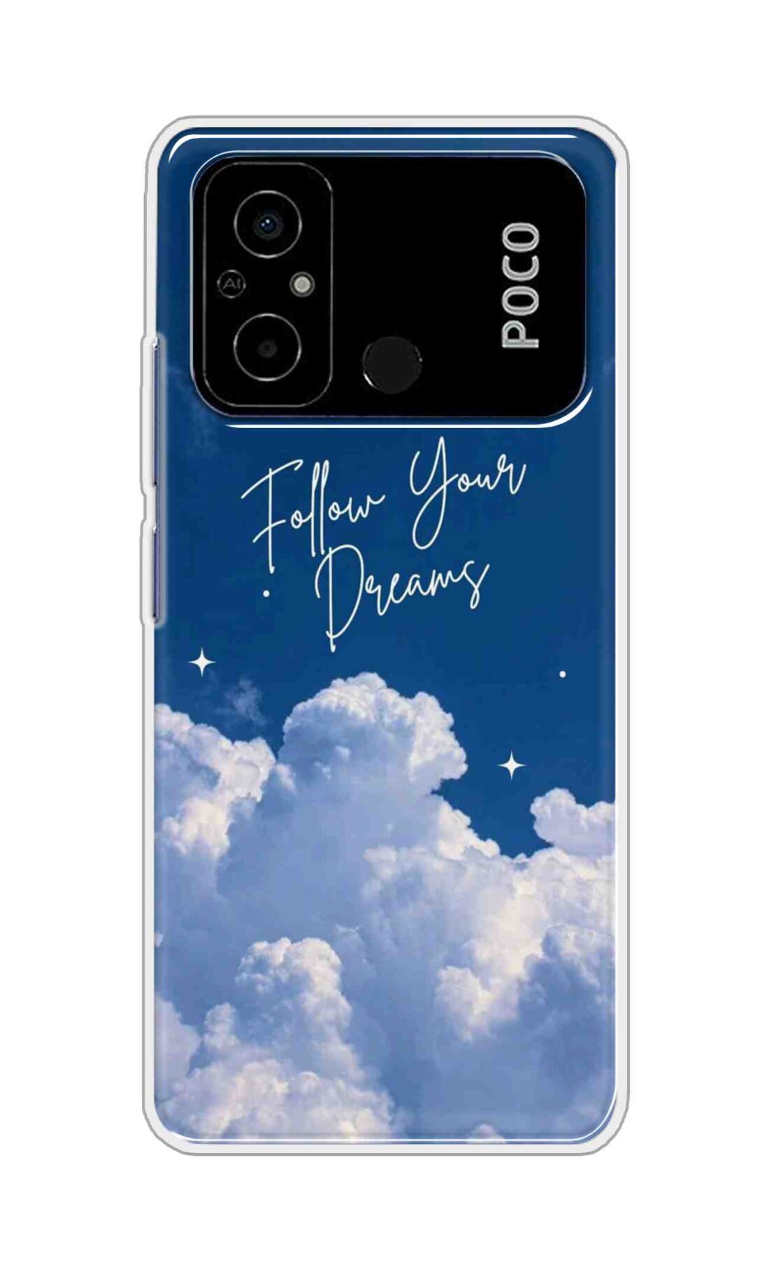 Coberta Back Cover For Poco C55 Back Cover Stylish Case - Follow Your Dreams in Sky Design D16531