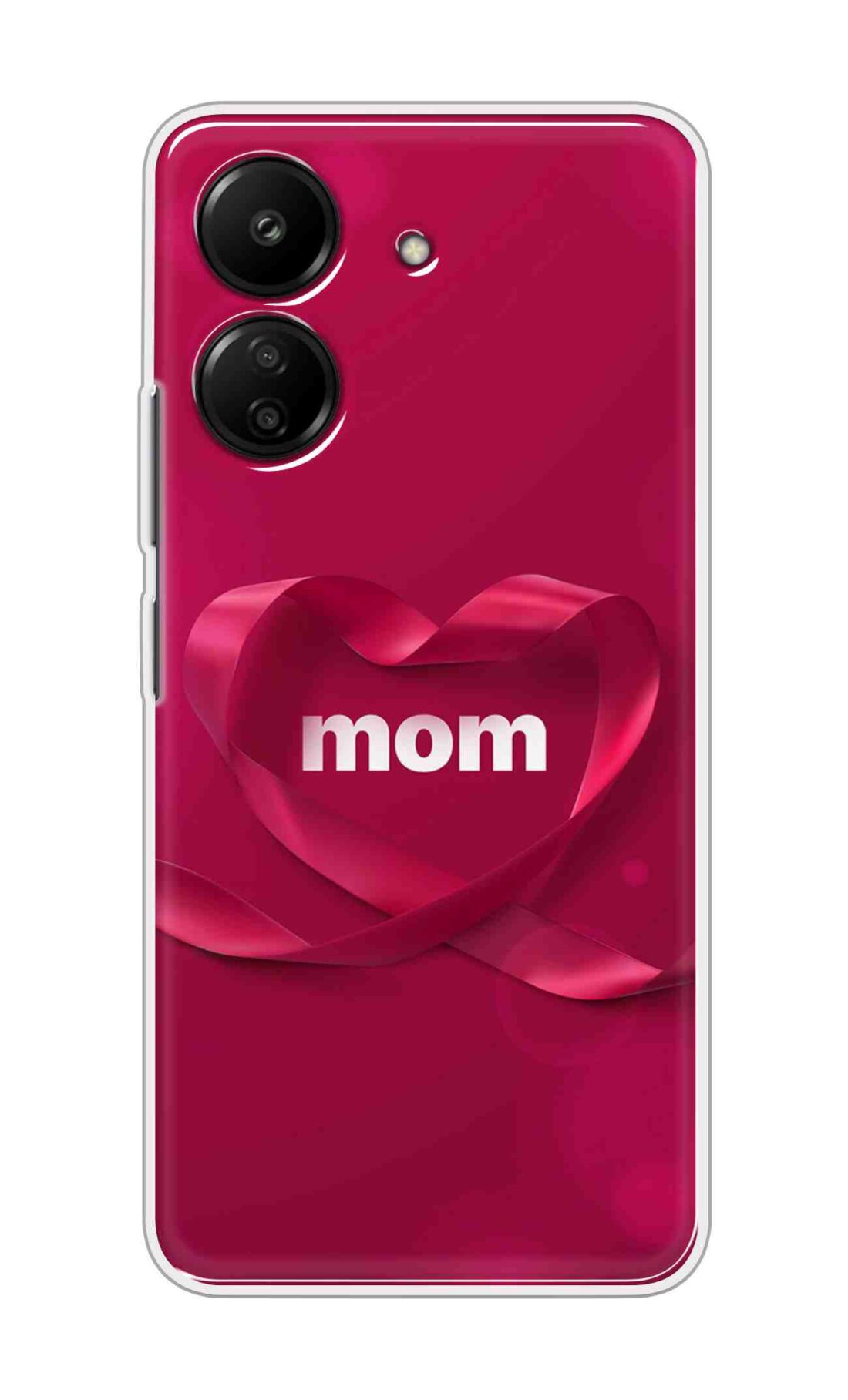 Coberta Back Cover For Poco C65 Back Cover Stylish Case - Mom texts in Red heart Design D11317