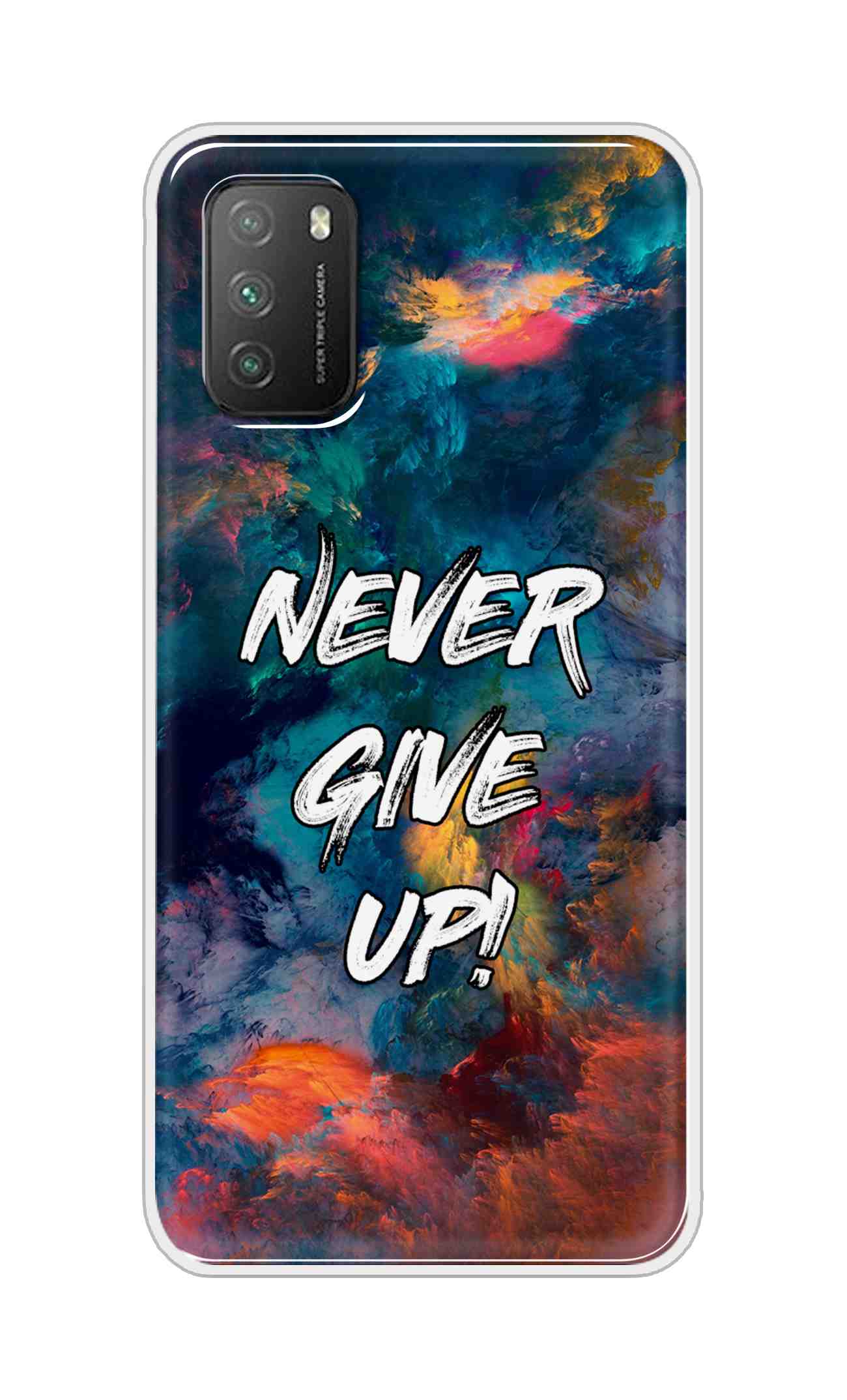 Coberta Back Cover For Poco M3 Back Cover Stylish Case - Never Give Up in Colour Storm Design D11928