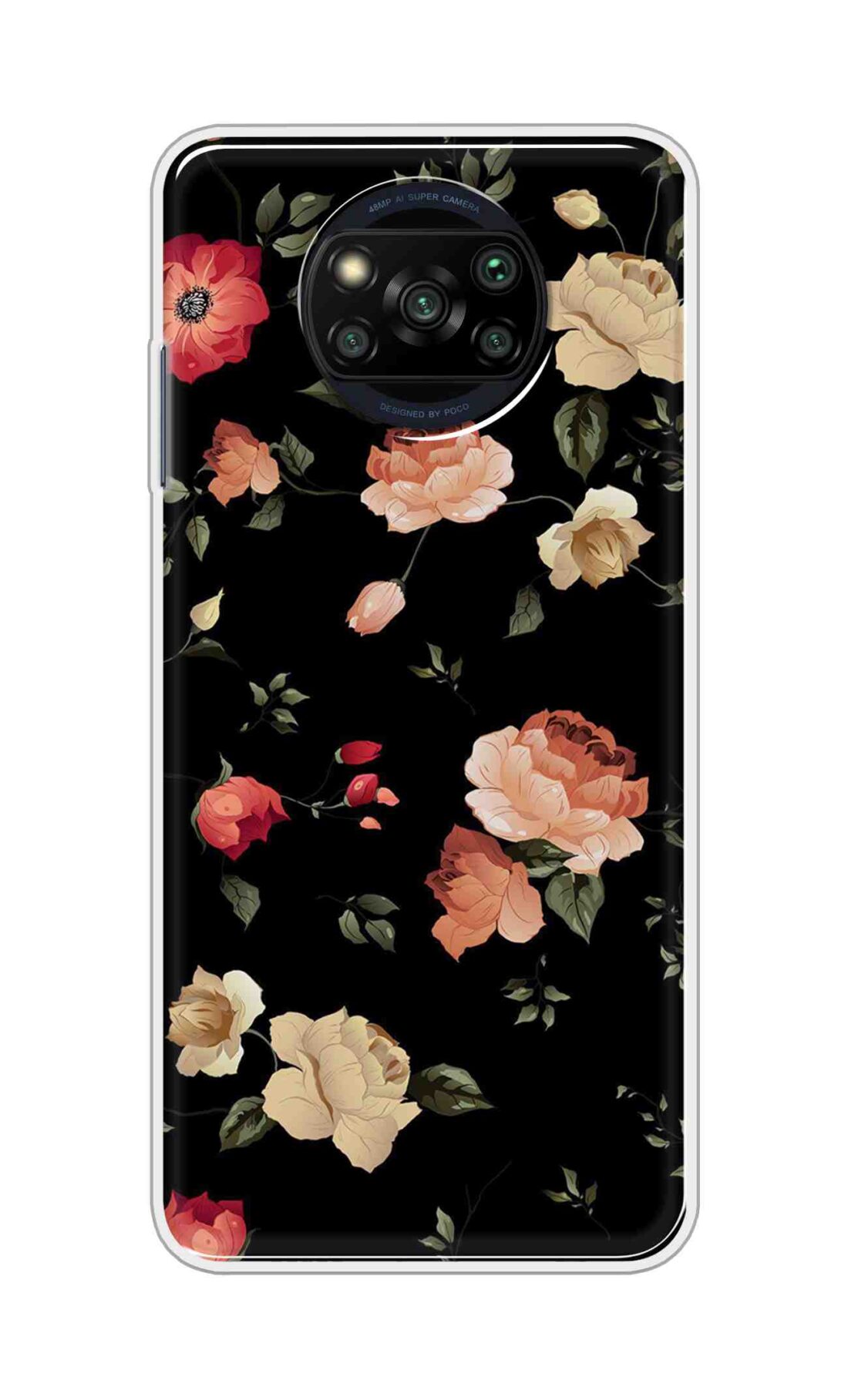 Coberta Back Cover For Poco X3 Pro Back Cover Stylish Case - Bright Flowers Design D11411