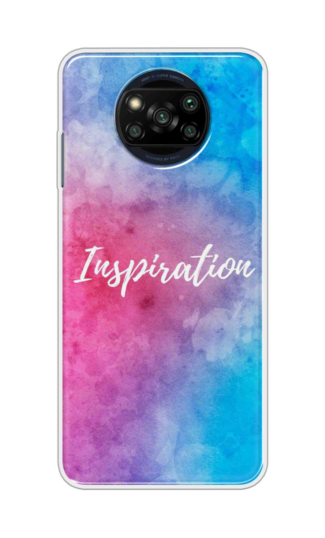 Coberta Back Cover For Poco X3 Pro Back Cover Stylish Case - Inspiration in Blue and Pink Design D16051