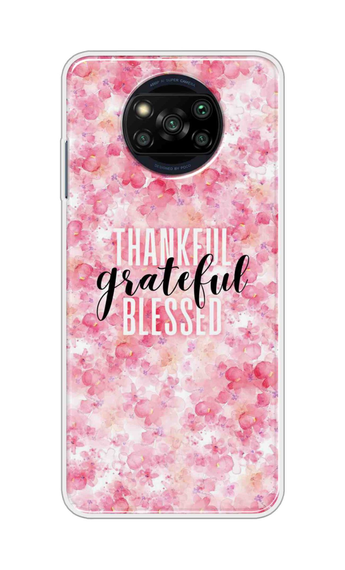 Coberta Back Cover For Poco X3 Pro Back Cover Stylish Case - Thankful Grateful Blessed Text Design D16225