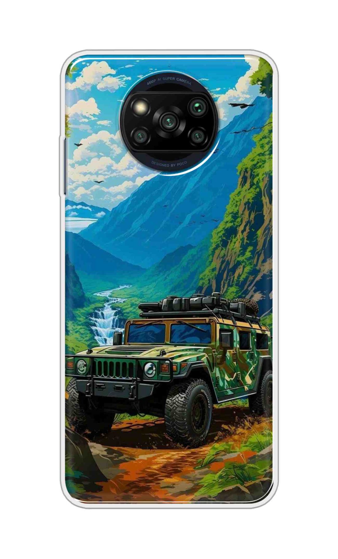 Coberta Back Cover For Poco X3 Pro Back Cover Stylish Case - Suv Car with Prefect Nature Design D16487