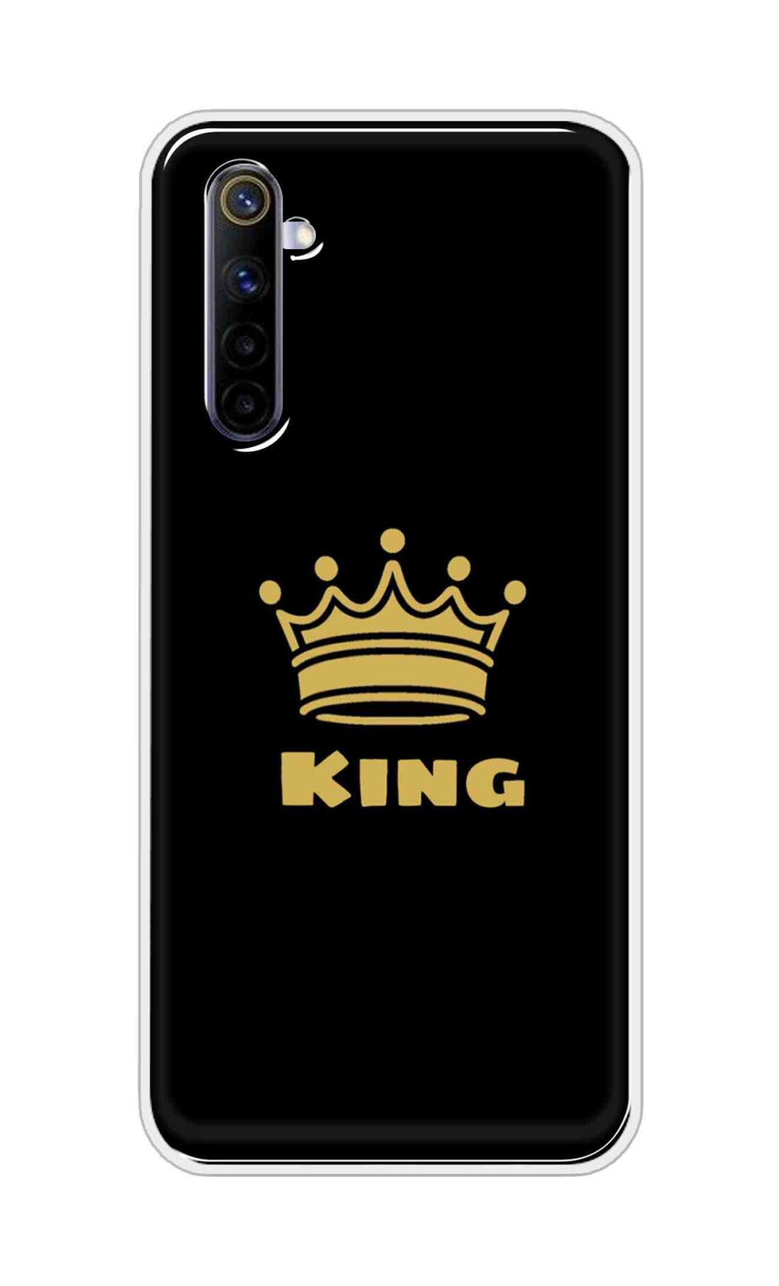 Coberta Back Cover For Realme 6 Back Cover Stylish Case - King Texts in Black Design D11092