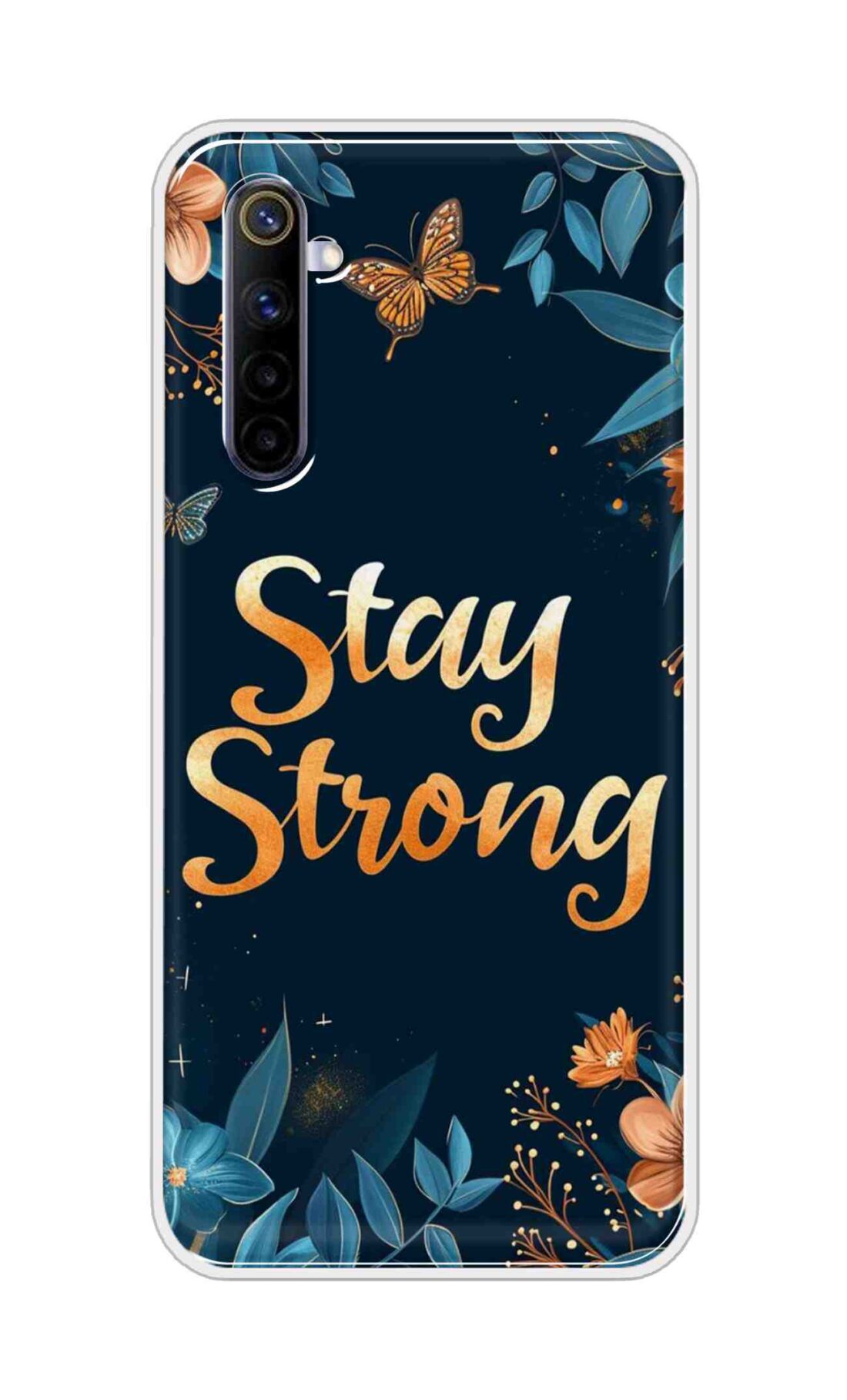 Coberta Back Cover For Realme 6 Back Cover Stylish Case - Stay Strong with Flowers Design D16514