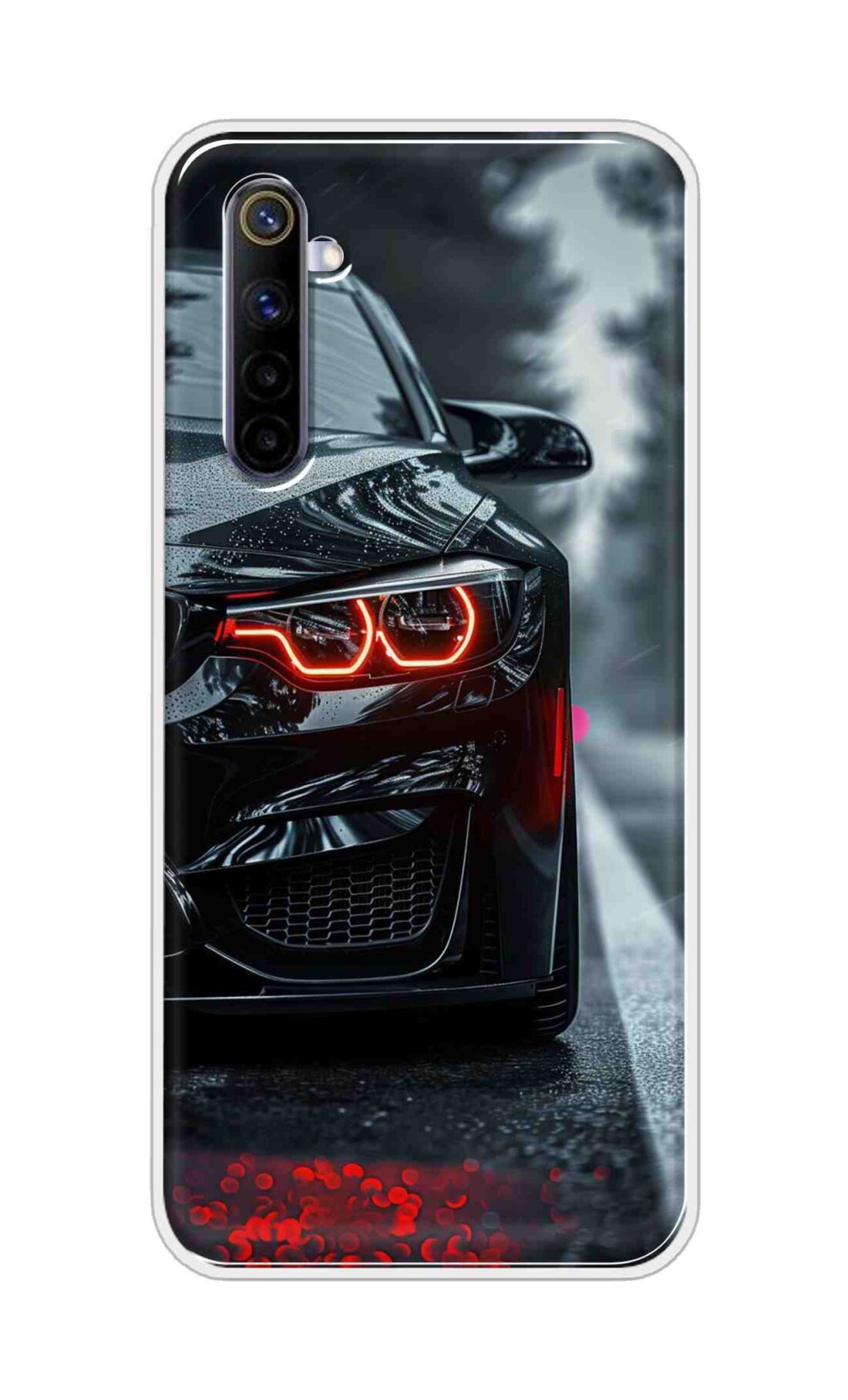 Coberta Back Cover For Realme 6 Back Cover Stylish Case - Black Car Design D16542