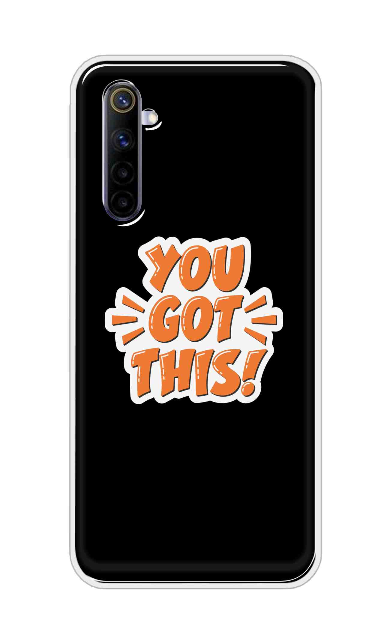 Coberta Back Cover For Realme 6 Back Cover Stylish Case - You Got This in Black Design D16649